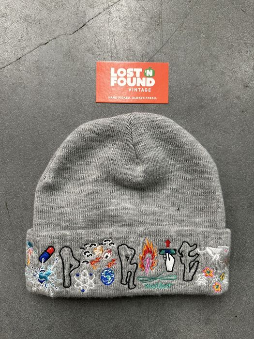 Supreme FW21 Supreme AOI Icons Beanie Grey | Grailed