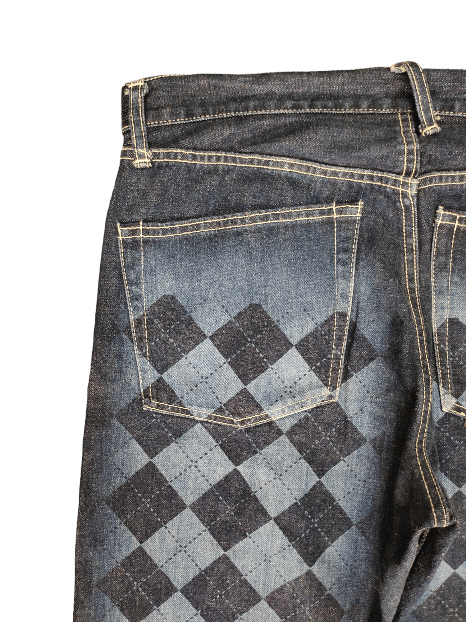 Hysteric Glamour × Undercover Vintage Y2k Byemrt Japan Checkered Plaid Printed Denim Jeans Size US 33 - 13 Thumbnail