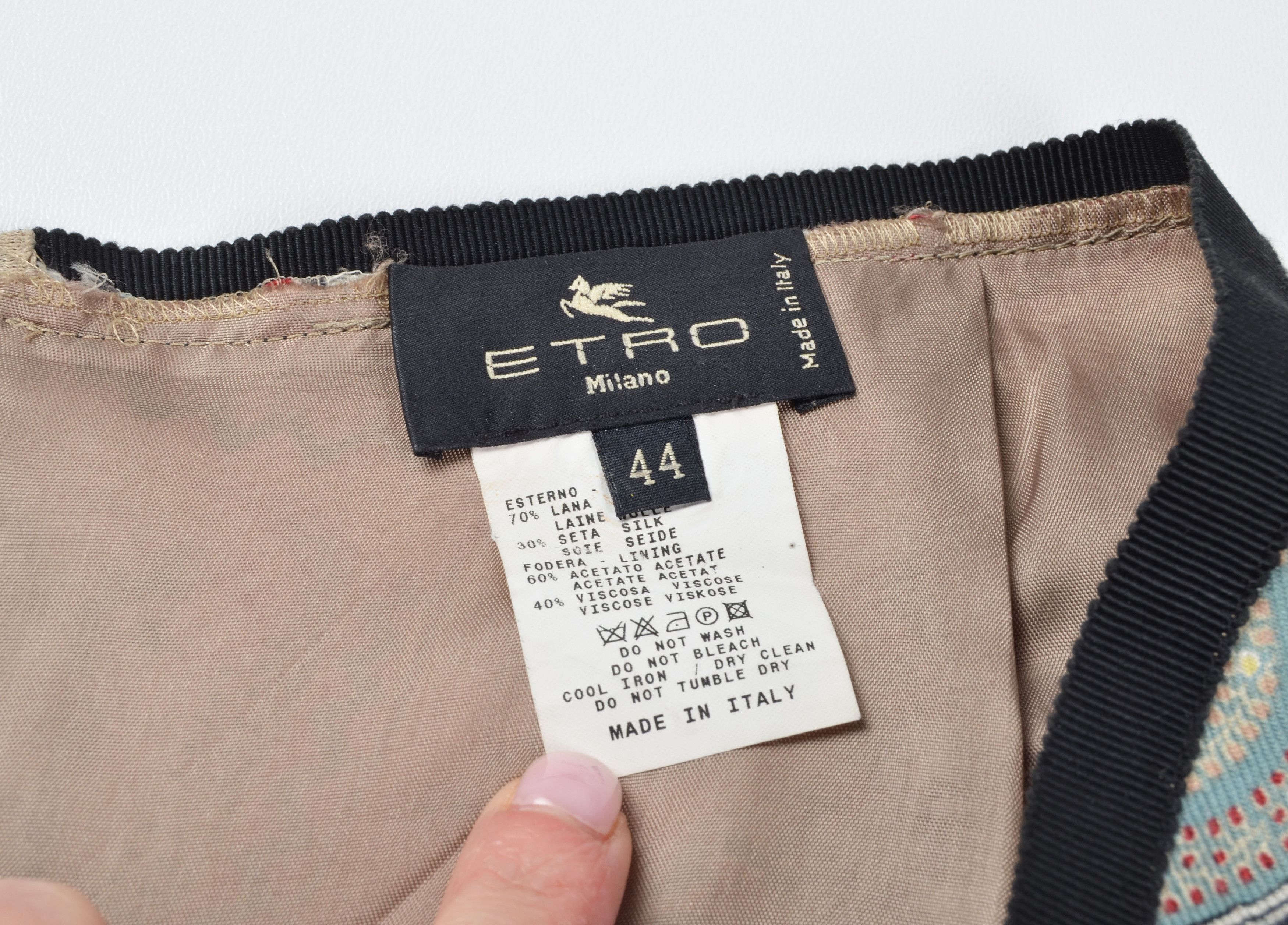 Etro Etro Milano Wool Silk Paisley Boho Knee Length Skirt Size 30" / US 8 / IT 44 - 7 Thumbnail