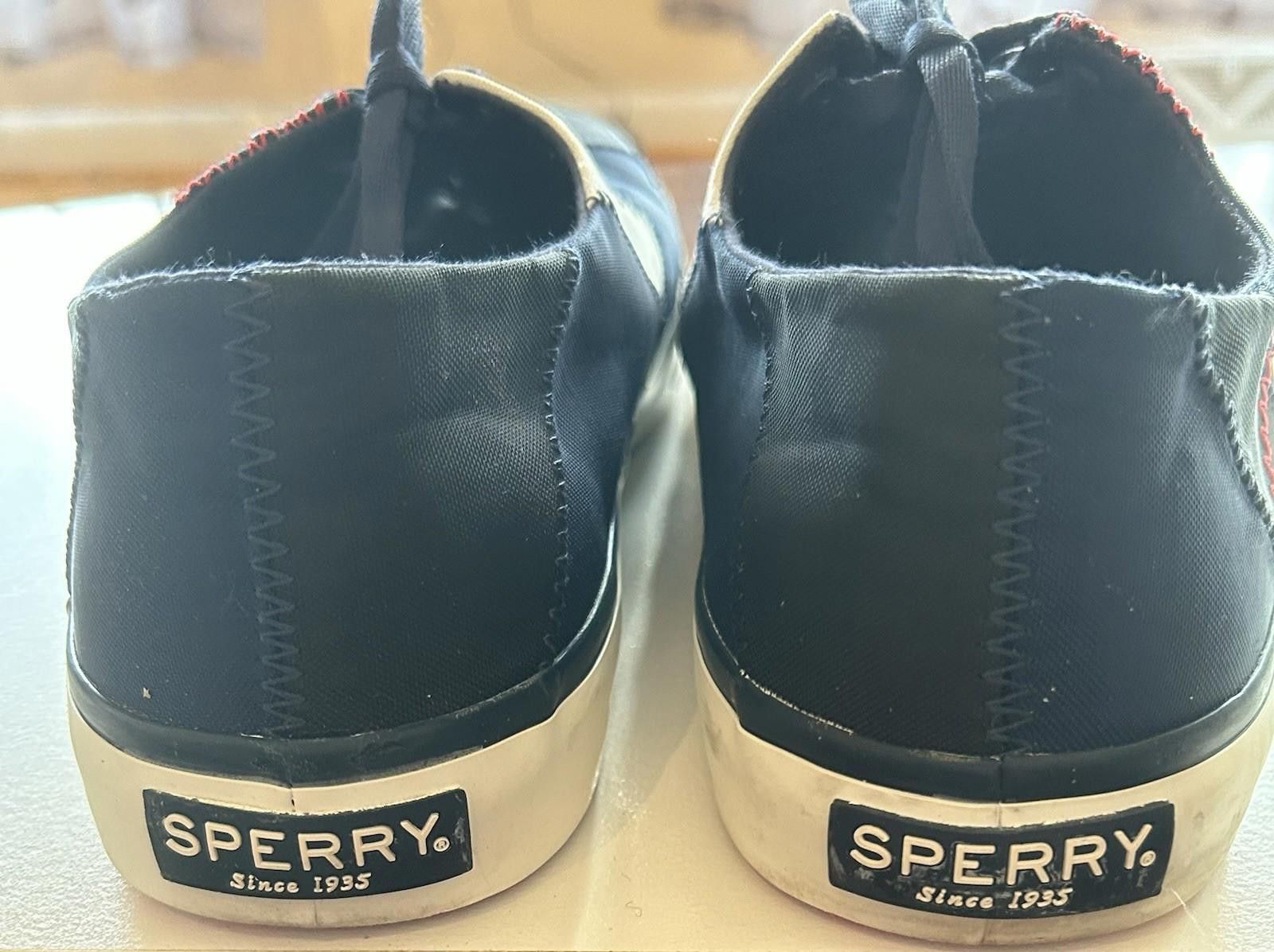 Sperry Sperry Shoes Mens 12 Captain CVO Sneakers White Blue Canvas Size US 9 / EU 42 - 7 Thumbnail
