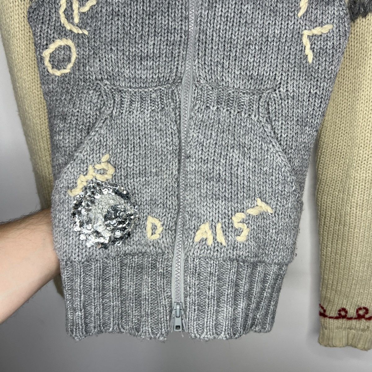 Affliction Vintage Y2K Opium Grunge Heavy Chunky Guru Knit Sweater 90s Size S / US 4 / IT 40 - 7 Thumbnail