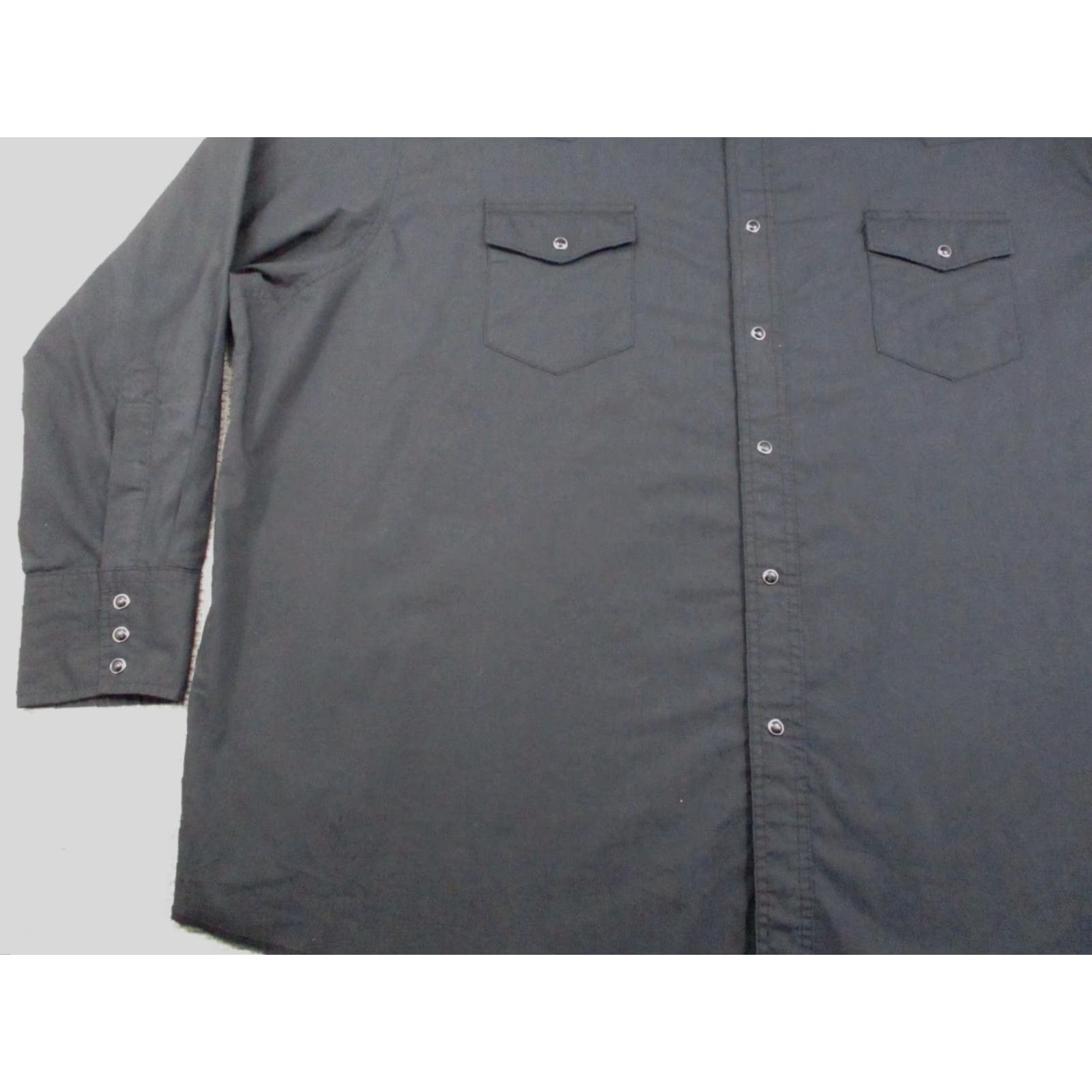 Wrangler VINTAGE Wrangler Shirt Mens 3XL Black Western Snap Button Team BBQ Logo Long Sleeve Size US XXL / EU 58 / 5 - 5 Thumbnail