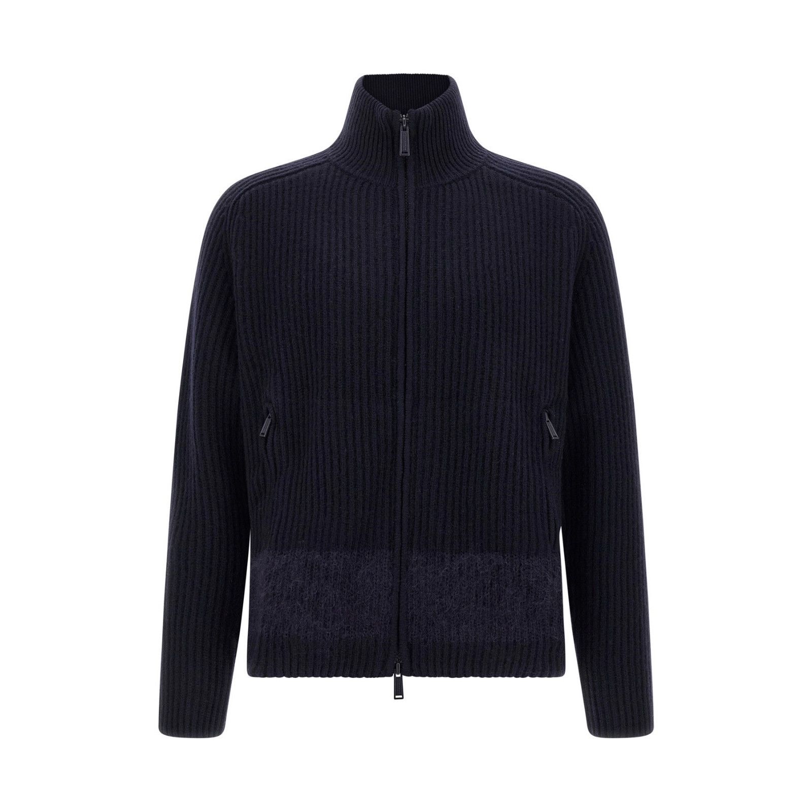 Dsquared2 DSQUARED2 Carded Blue Knit Wool Insert Turtleneck Cardigan N Size US L / EU 52-54 / 3 - 1 Thumbnail