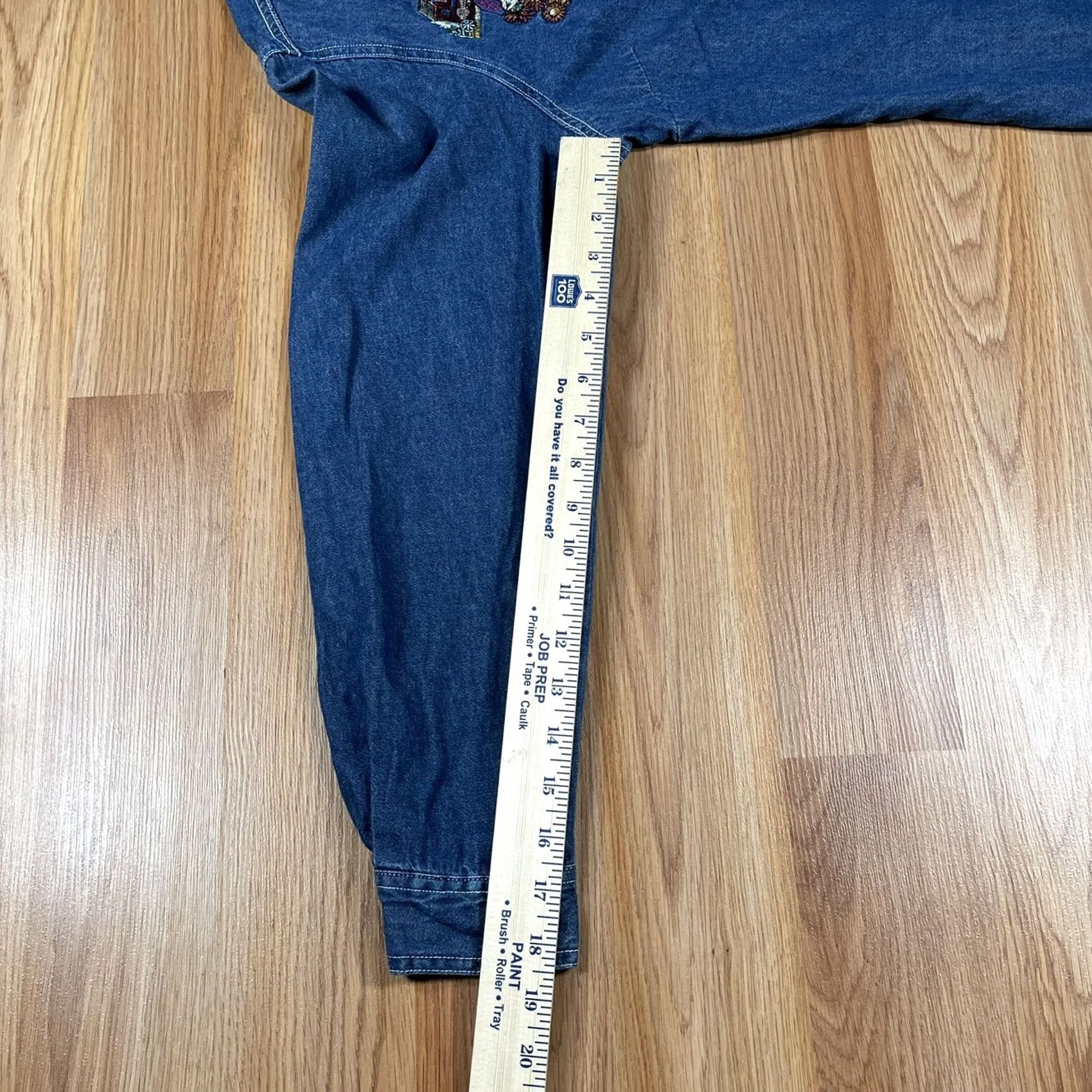 Denime Cabin Creek Womens Shirt Denim Button-Up Blue Long Sleeve Petite Size L Size L / US 10 / IT 46 - 7 Thumbnail