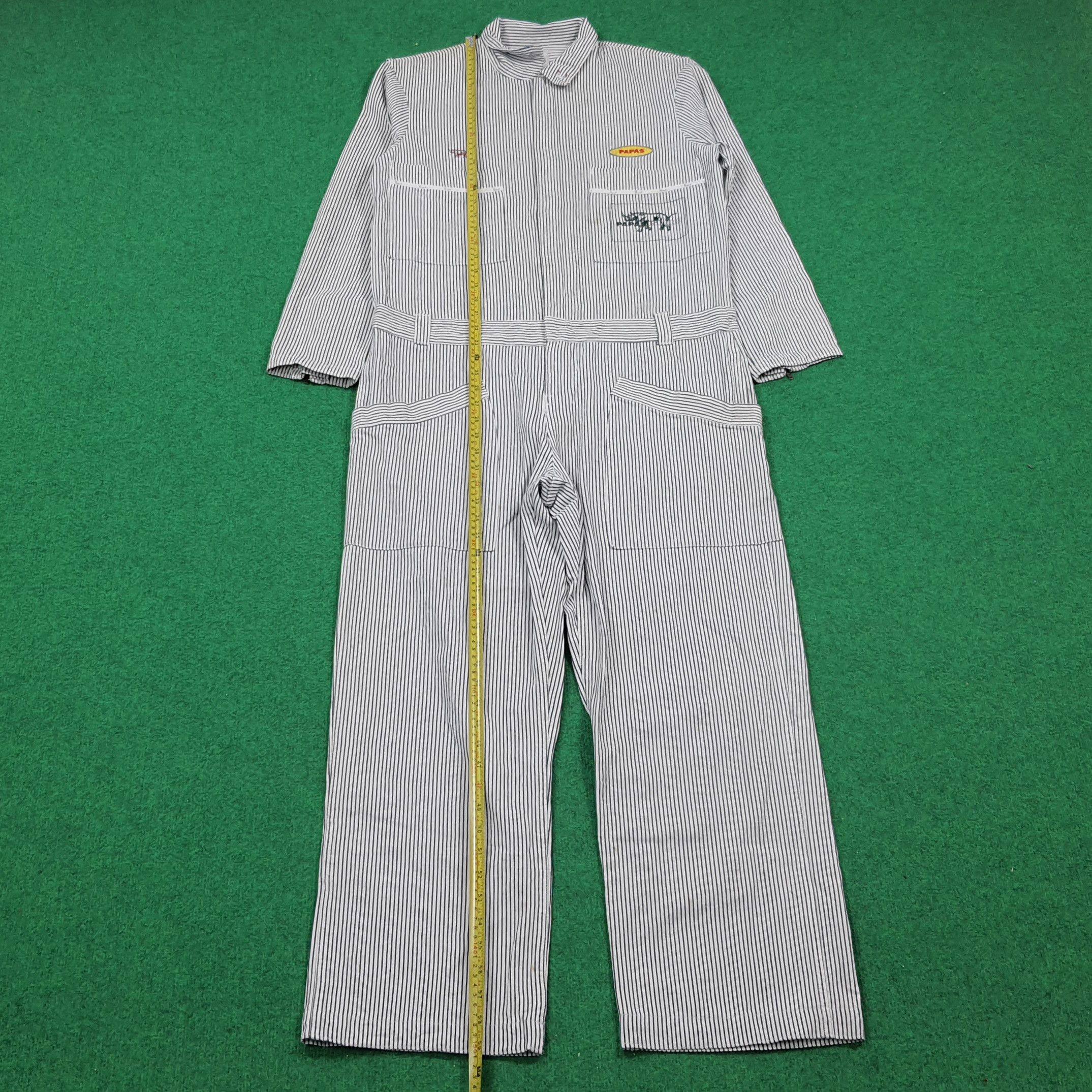 Japanese Brand Vintage PAPAS Stripe Custom Hysteric Coverall C302N19 Size US M / EU 48-50 / 2 - 5 Thumbnail