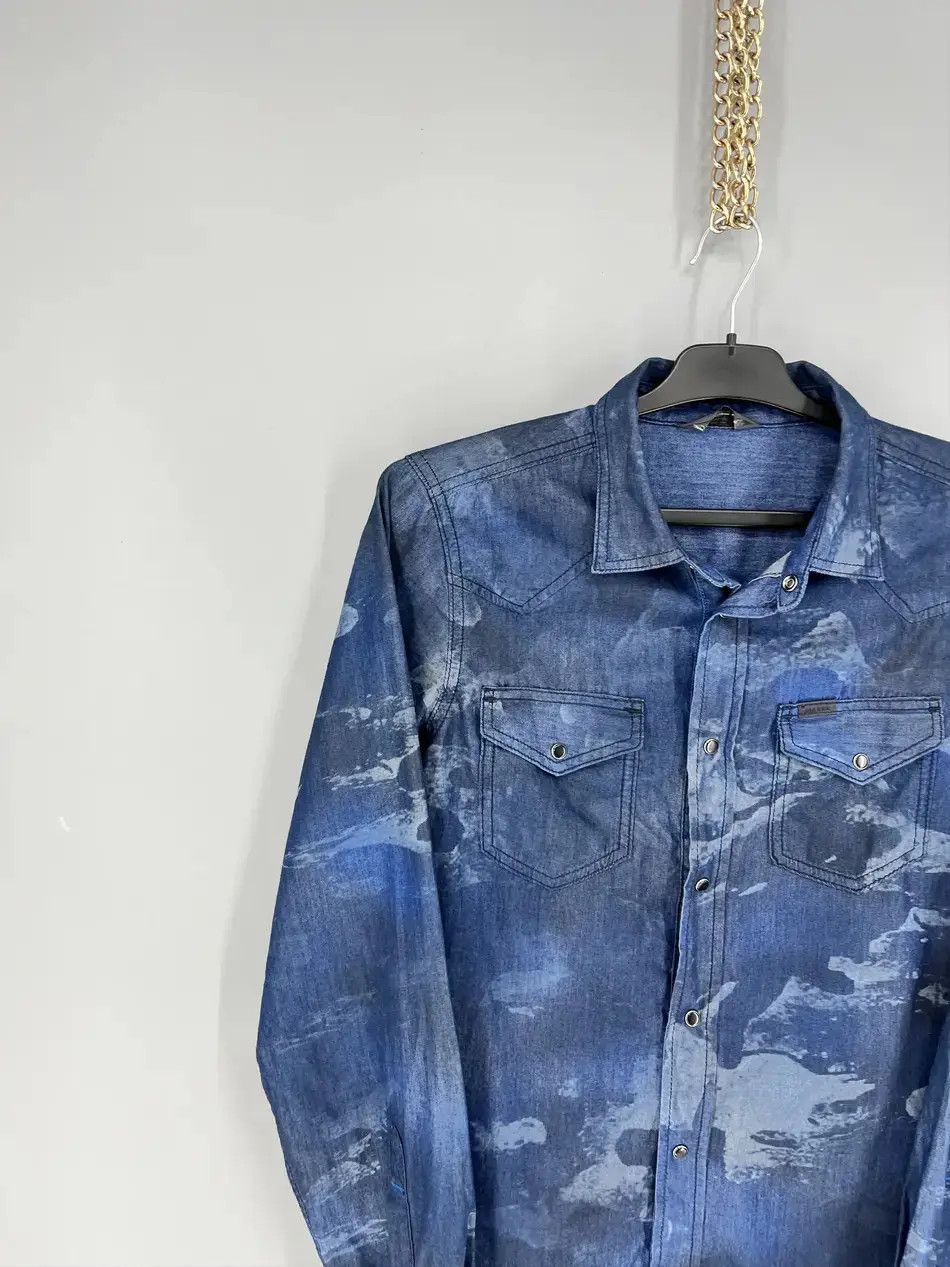 Diesel Diesel Industry Pearl Snap Denim Long Sleeve Shirt Size M Size US M / EU 48-50 / 2 - 4 Thumbnail