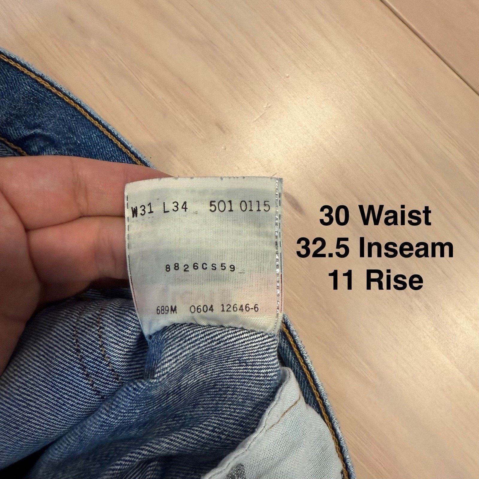 Levi's Vintage Levis 501 Jeans 30 Blue Dark Wash Straight Denim Size US 30 / EU 46 - 6 Thumbnail