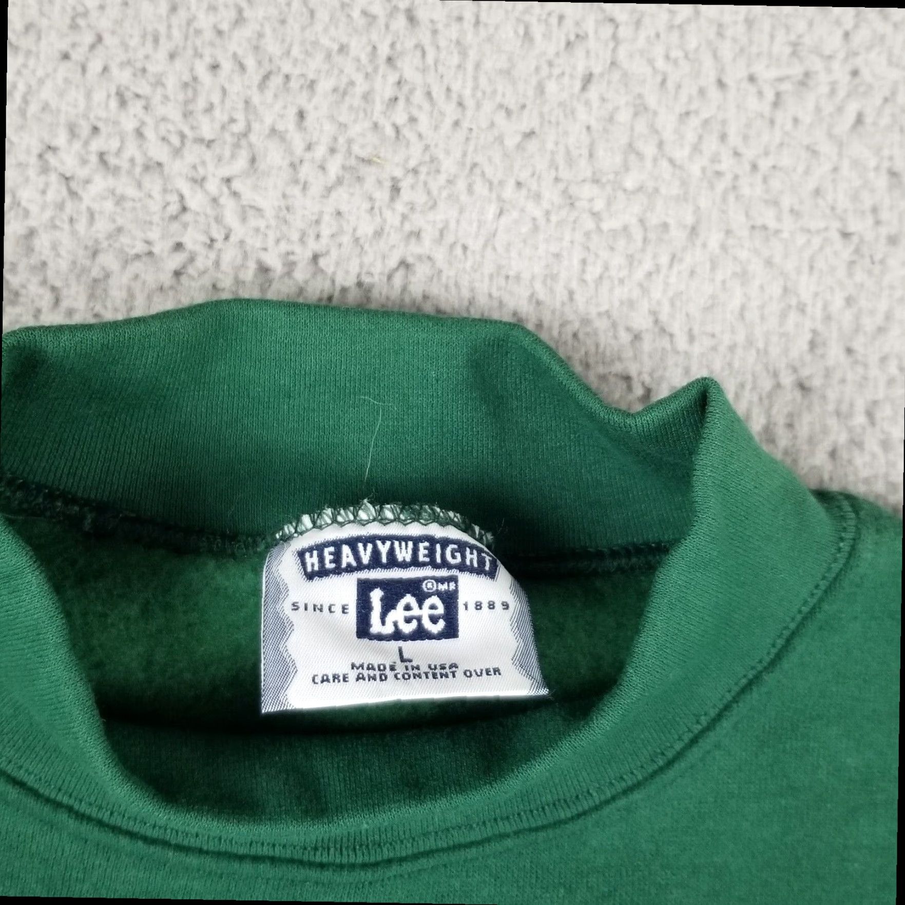 Lee Lee Superweight Mens Large Long Sleeve Green Sweatshirt Size US L / EU 52-54 / 3 - 2 Thumbnail