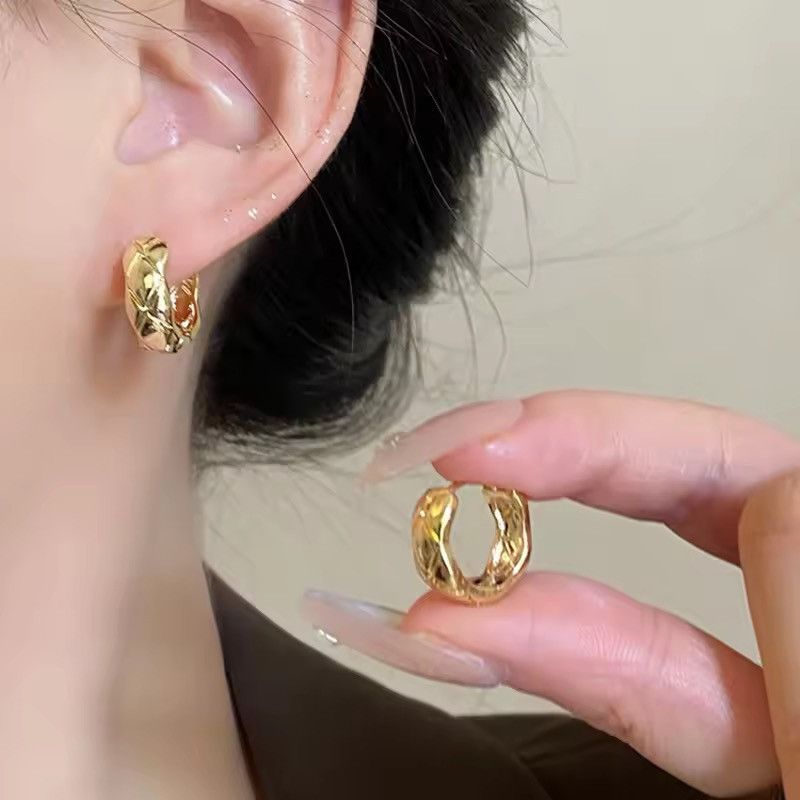 Sterling Silver 925 Sterling Silver Needle Micropaved Hoop Earrings Size ONE SIZE - 3 Thumbnail