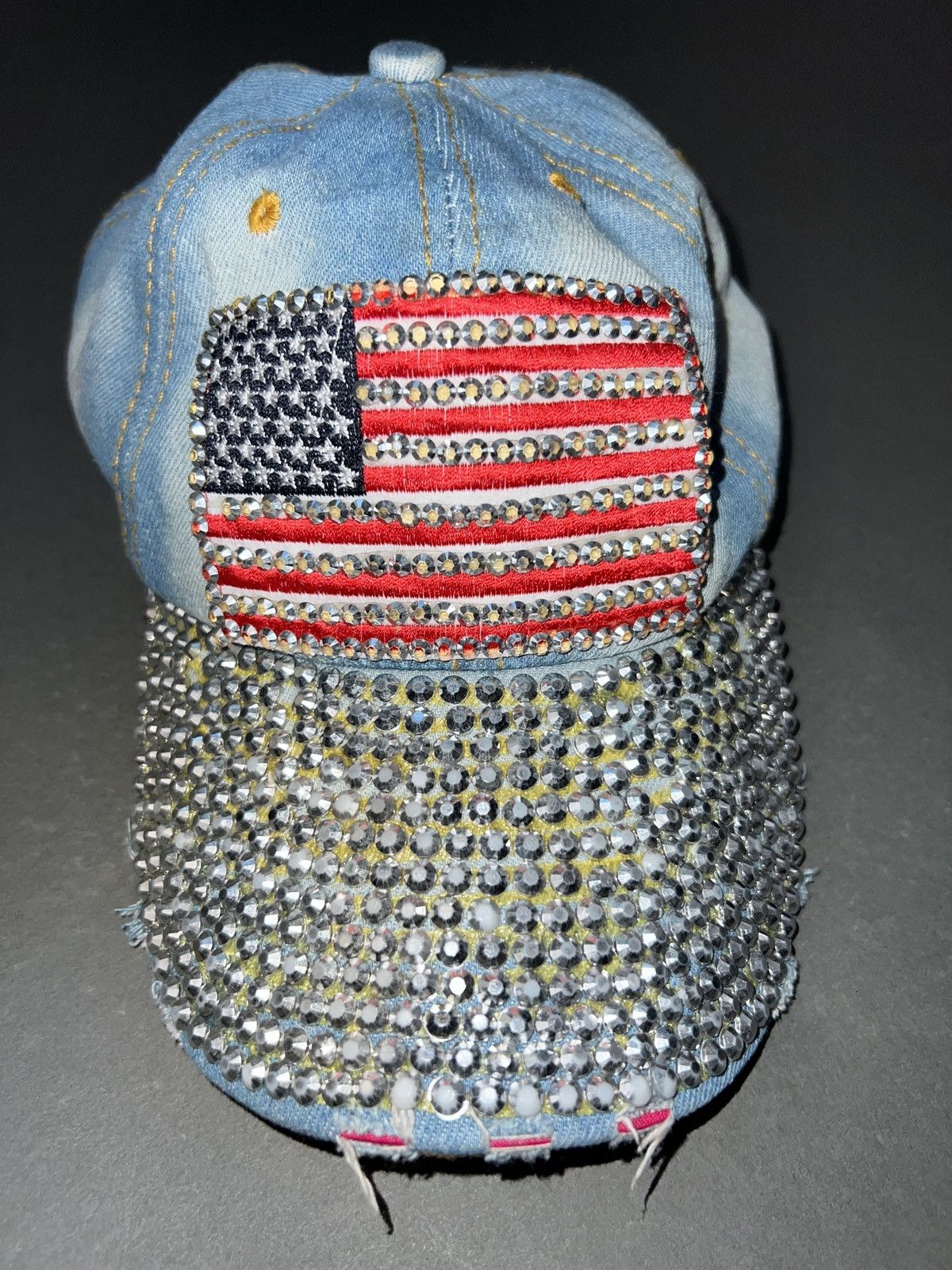 Christian Audigier × Ed Hardy American Flag Rhinestone Hat Size ONE SIZE - 1 Thumbnail