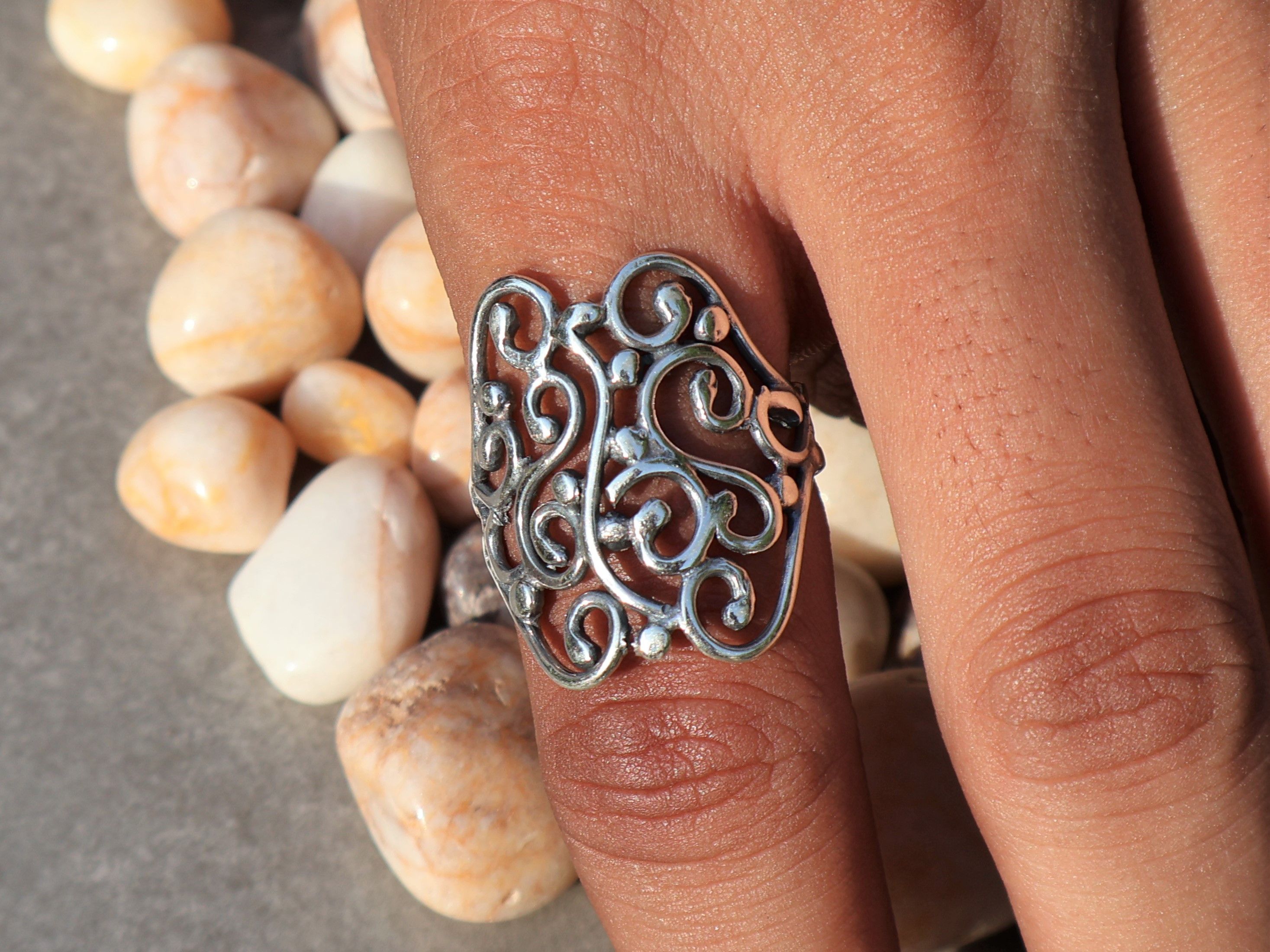 Handmade Spiral Band Ring, 925 Sterling Silver Ring, Handmade Jewelry Size ONE SIZE - 1 Thumbnail