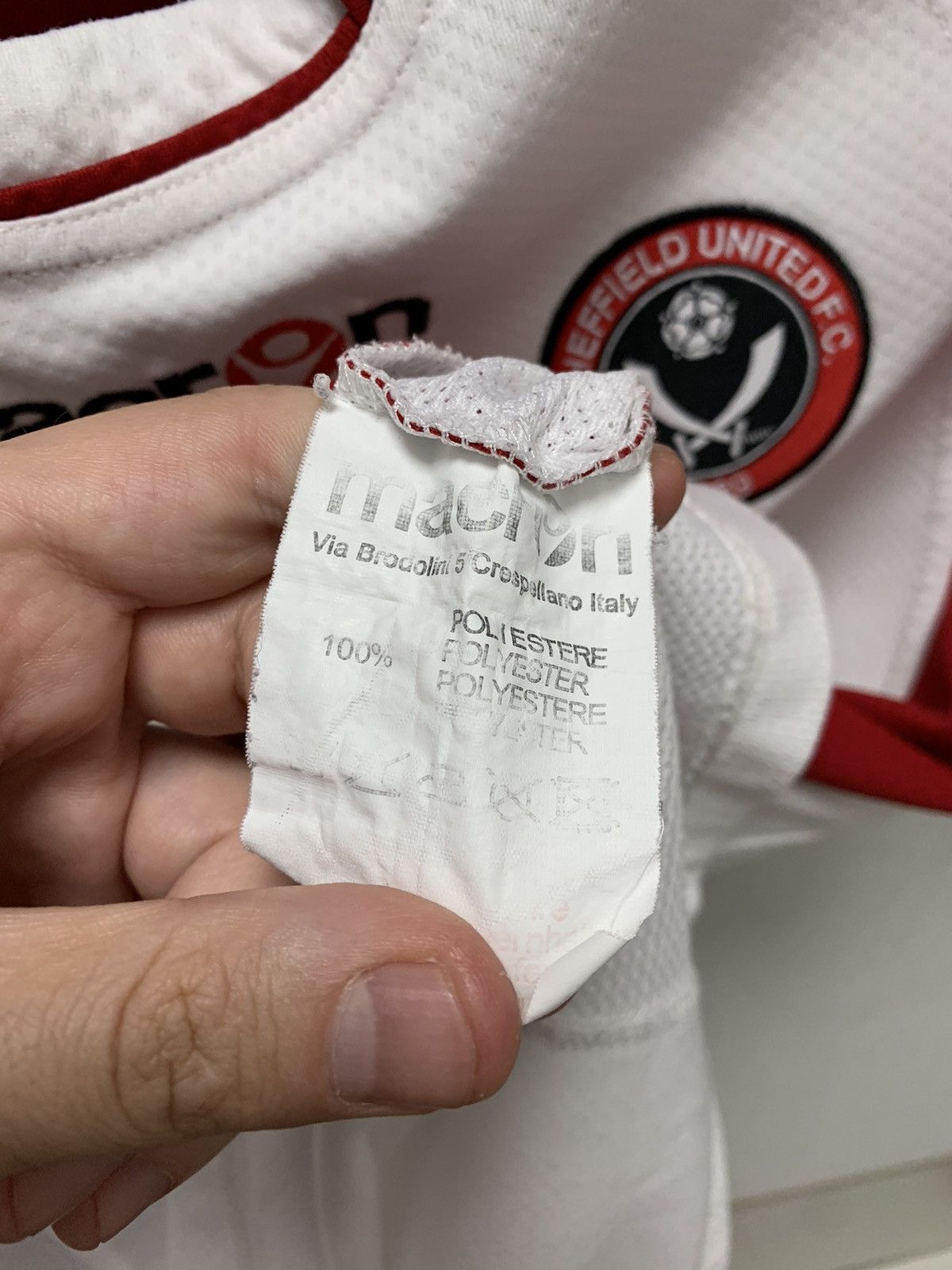 Macron Sheffield United soccer jersey macron M-L vintage 120 years Size US L / EU 52-54 / 3 - 9 Thumbnail