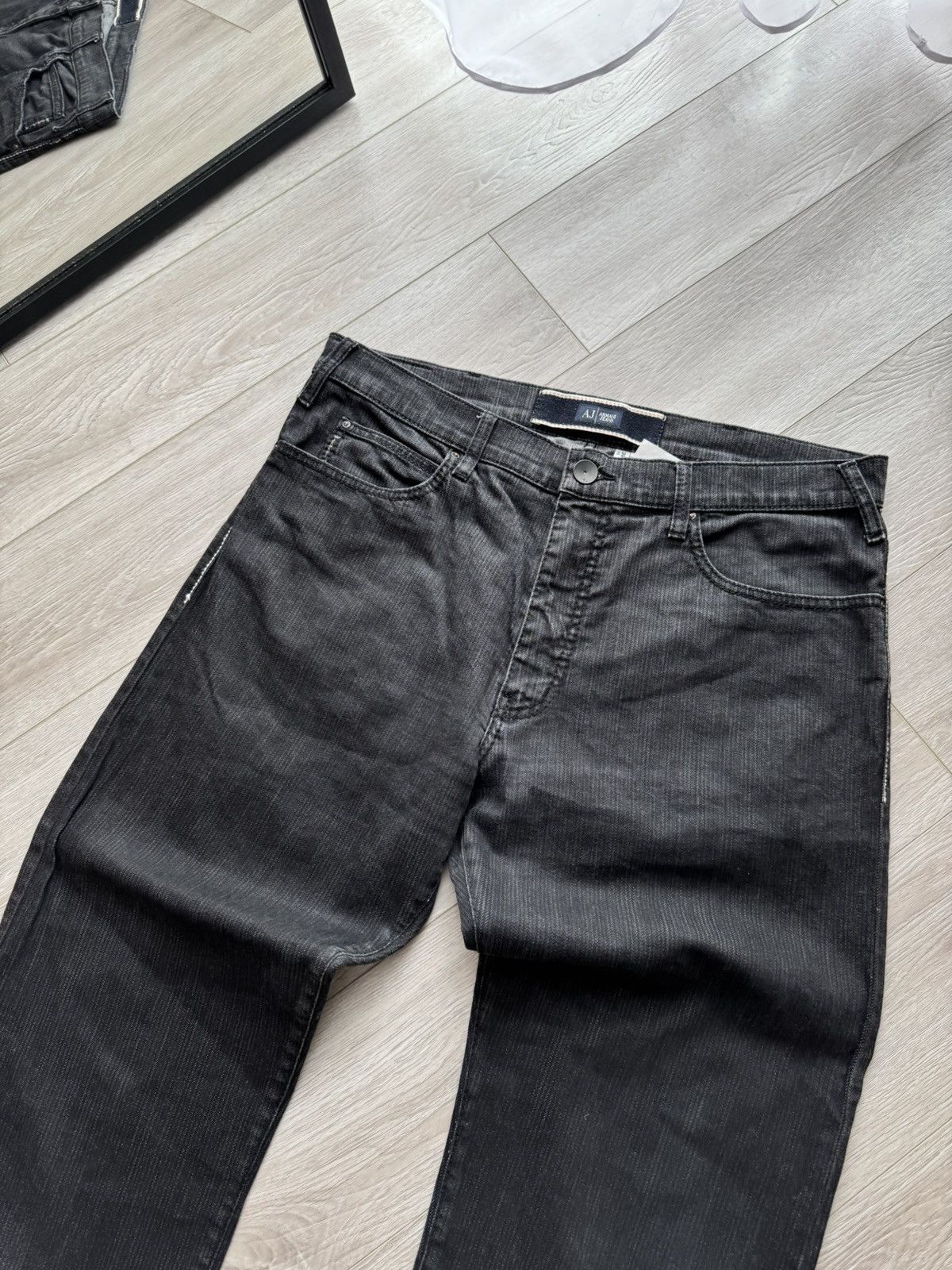 Armani × Giorgio Armani × Vintage Vintage Armani Jeans Comfort fit Grey Jeans Size US 38 / EU 54 - 6 Thumbnail