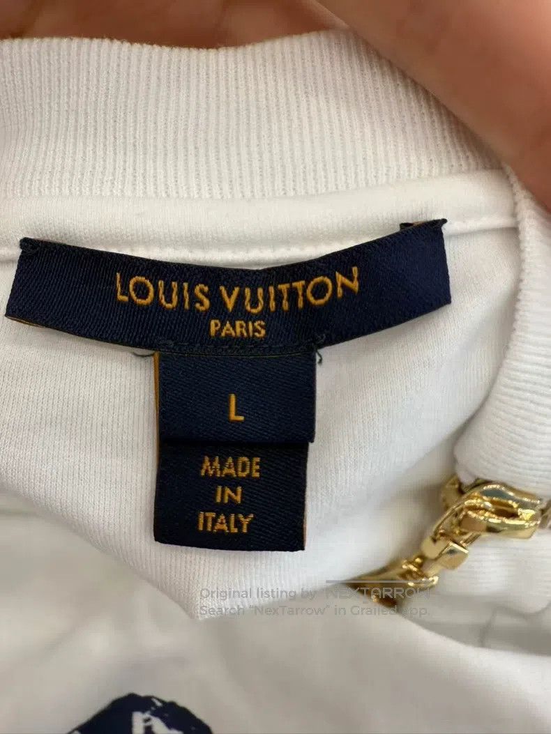 Louis Vuitton Louis Vuitton White Zip Badge Half Sleeve T-shirt Size L / US 10 / IT 46 - 7 Thumbnail