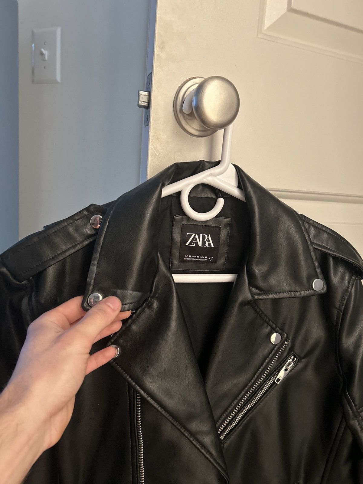 Zara Zara Leather Biker Jacket Size US M / EU 48-50 / 2 - 3 Thumbnail