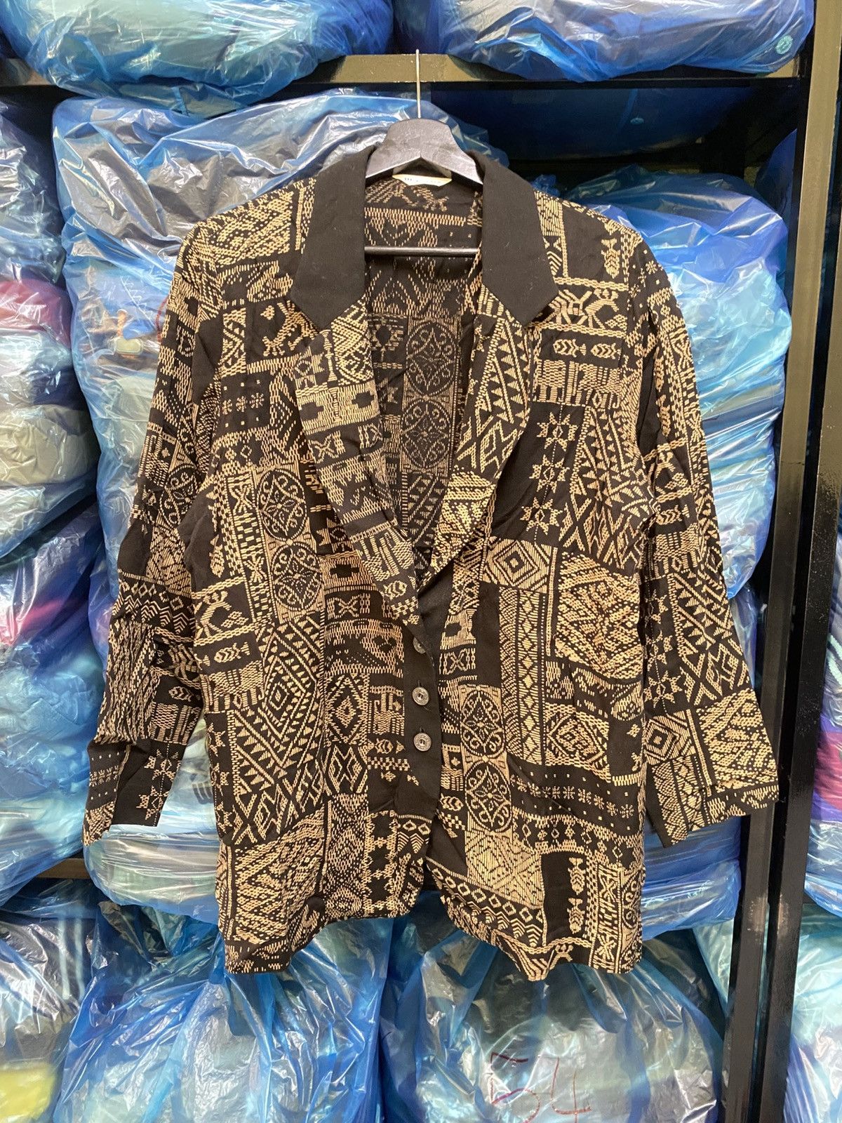Other ill papiro Vintage Patterned Blazer Jacket Japan AR Size Size L / US 10 / IT 46 - 1 Thumbnail