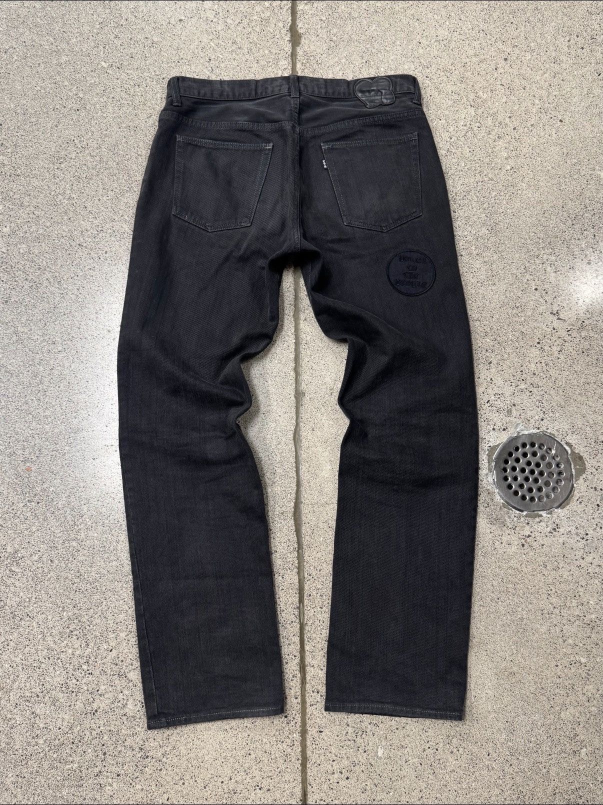 Takahiromiyashita The Soloist. A/W2004 Number (N)ine ‘Give Peace A Chance’ Patchwork Denim Size US 34 / EU 50 - 2 Thumbnail