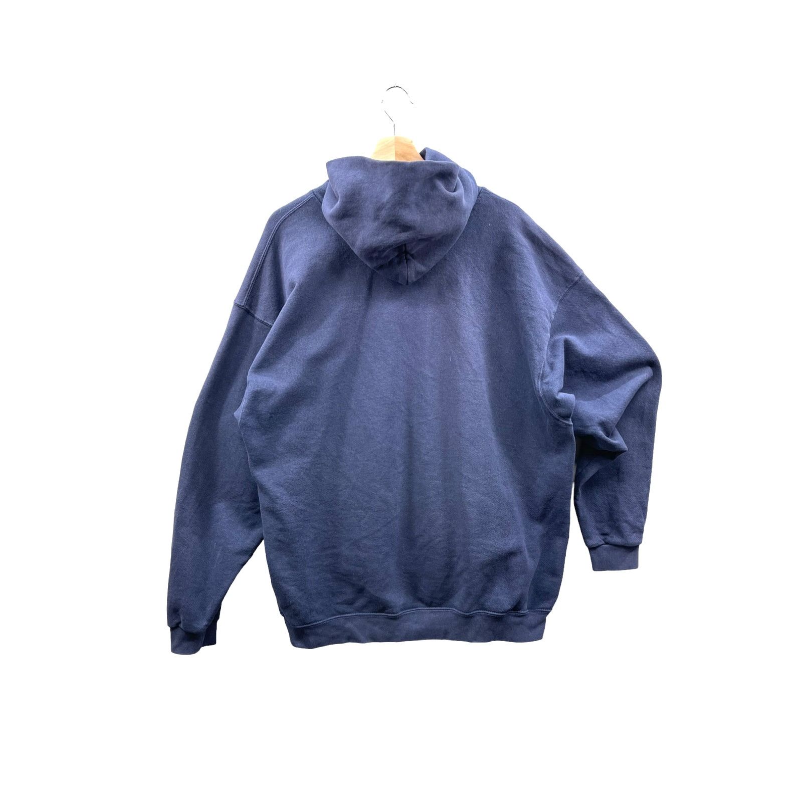 Nike × Vintage 1990's Nike Athletics Felt Embroidered Mini Swoosh Hoodie Size US XL / EU 56 / 4 - 2 Thumbnail