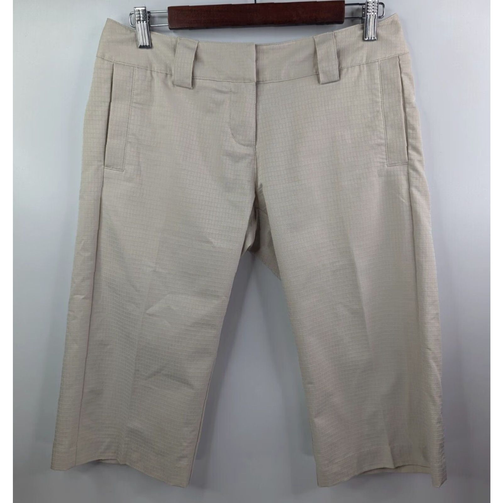 Adidas Adidas Clima Lite Womens Beige 3 Stripe Shorts Size 2 Golf Performance Bermuda Capris Size 26" / US 2 / IT 38 - 3 Thumbnail