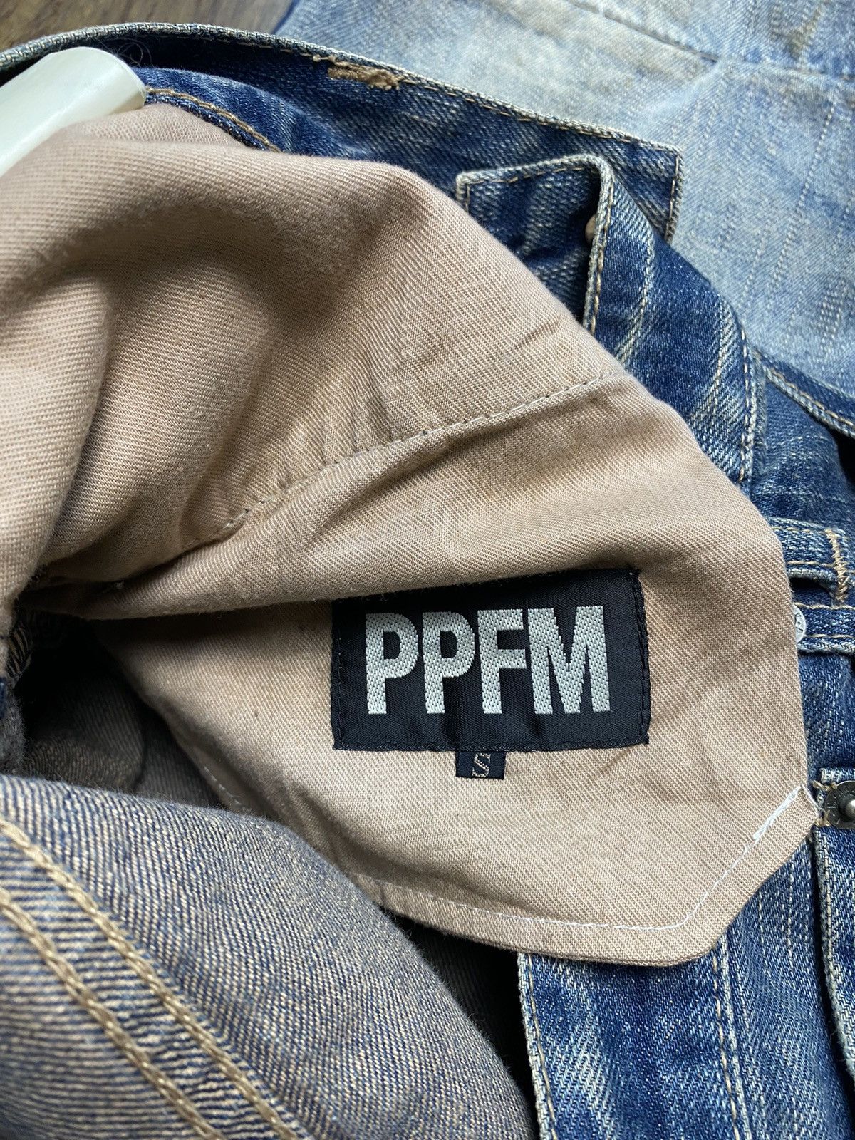 PPFM PPFM Double Waisted Washed Denim Jeans Size US 31 - 8 Thumbnail