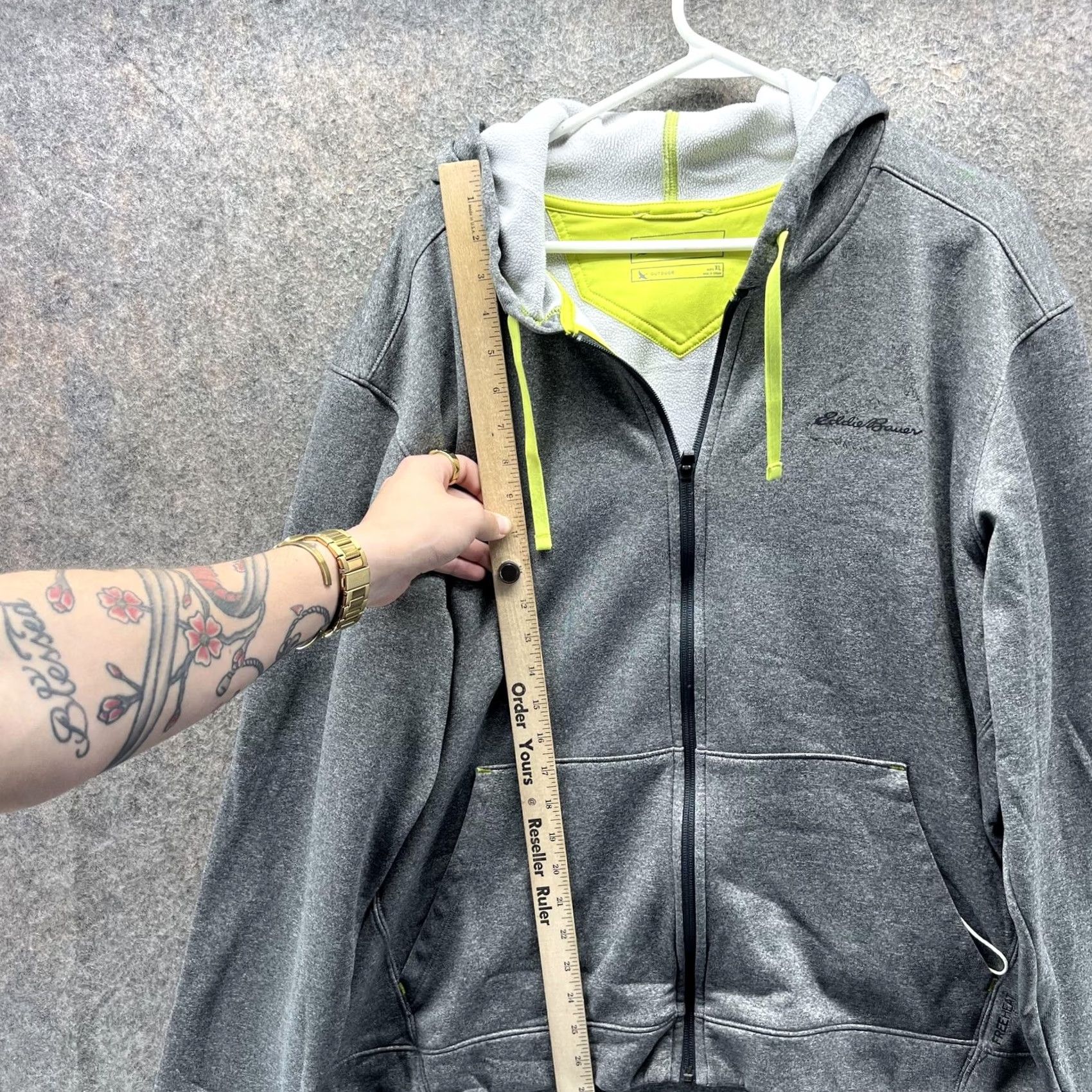 Eddie Bauer Eddie Bauer Hoodie Mens XL Gray Full Zip Fleece Sweatshirt Logo Size US XL / EU 56 / 4 - 4 Thumbnail