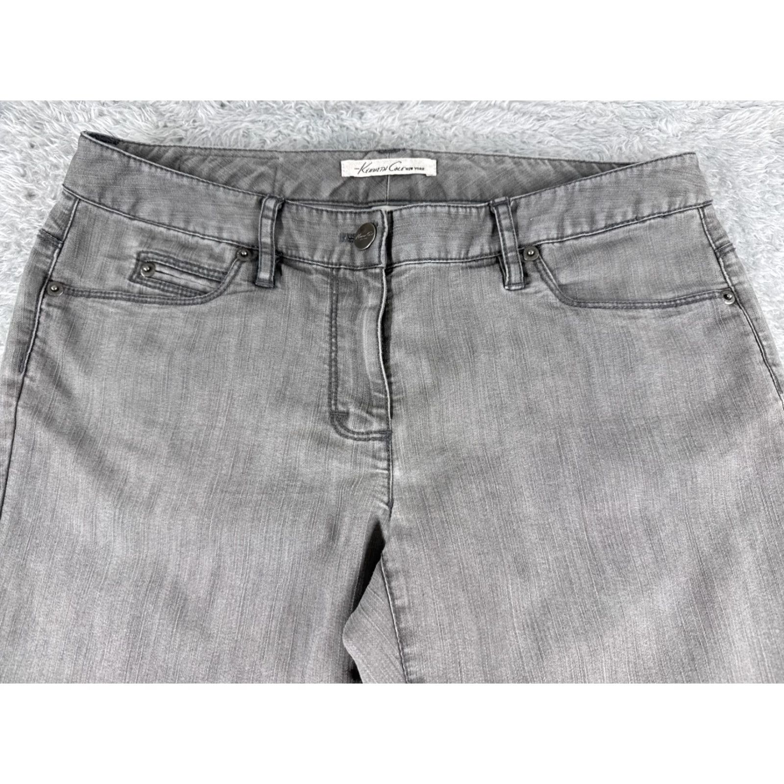 Kenneth Cole VINTAGE Kenneth Cole Jeans Women Bootcut 4 Gray Cotton Blend 30x30 Denim Low Rise 5-Pocket Mens Womens Girls? Size 27" / US 4 / IT 40 - 4 Thumbnail