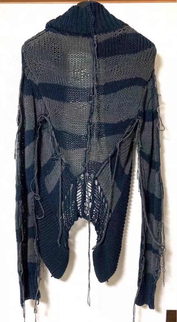 Ann Demeulemeester Ann Demeulemeester Destroy Border Cardigan Sweater- DMC Size US S / EU 44-46 / 1 - 1 Thumbnail