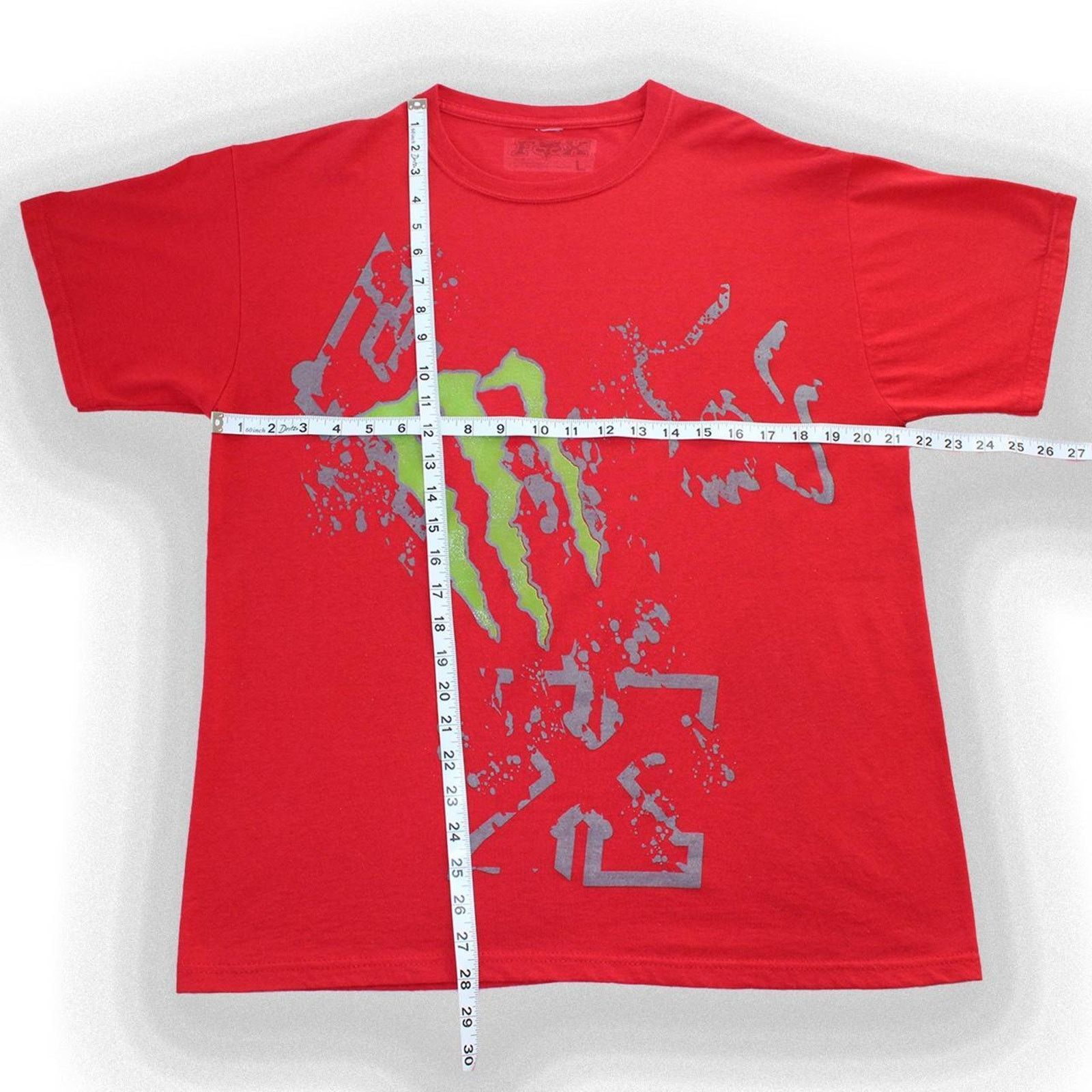 Fox Racing Y2K 2000'S Monster Energy Fox Racing Red Graphic Tee Size US L / EU 52-54 / 3 - 2 Thumbnail