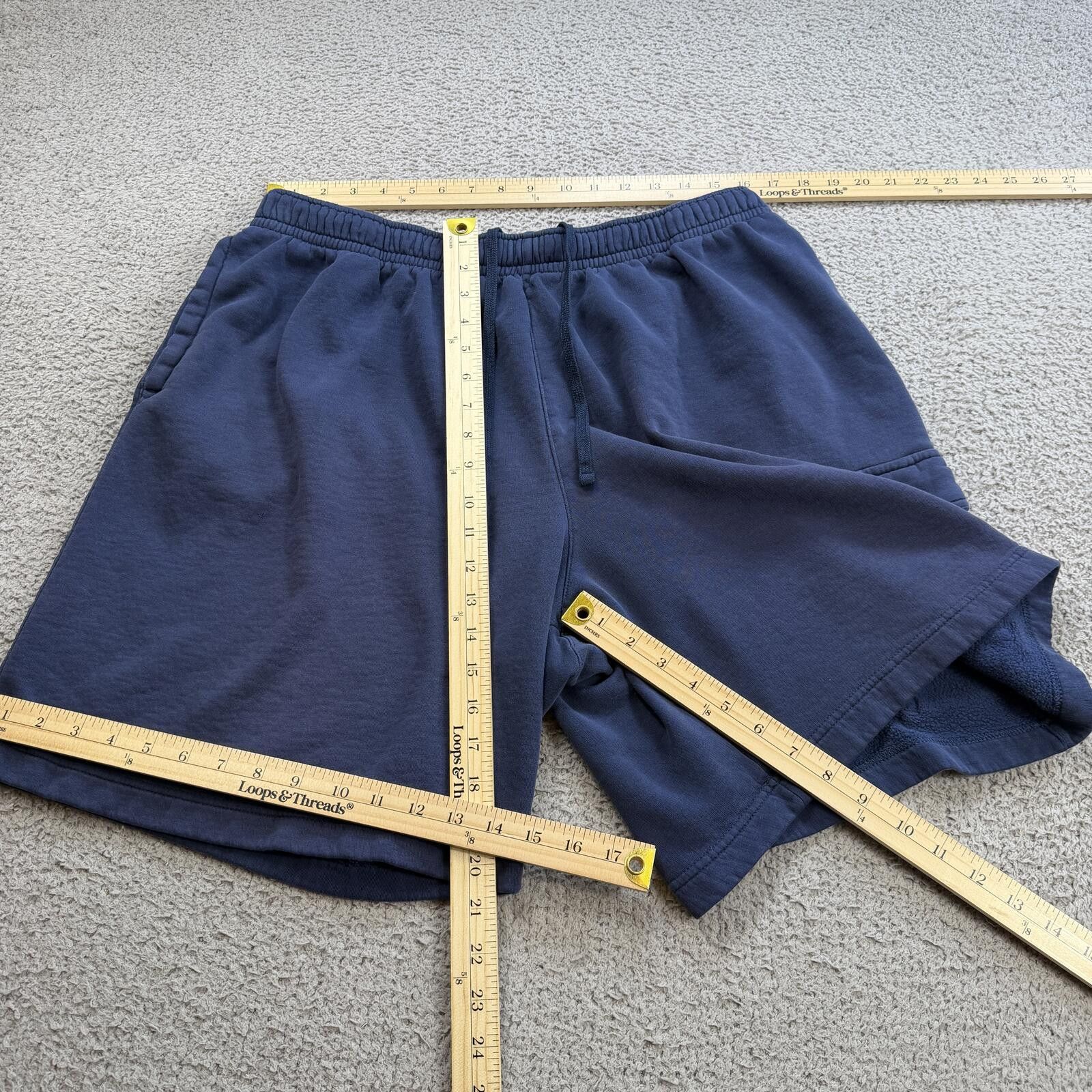 Nike Vintage Y2K Nike Swoosh Navy Cargo Sweat Shorts XXL Baggy Size US 40 / EU 56 - 4 Thumbnail