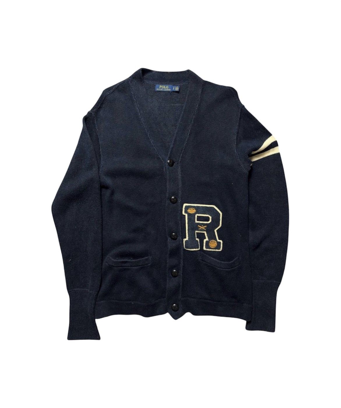 Lauren Ralph Lauren × Polo Ralph Lauren × Ralph Lauren Polo Ralph LaurenFaded Navy Big R Cardigan Size US S / EU 44-46 / 1 - 1 Thumbnail