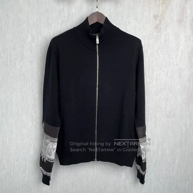 Versace Versace Baroque patterned wool cardigan coat Size US L / EU 52-54 / 3 - 1 Thumbnail