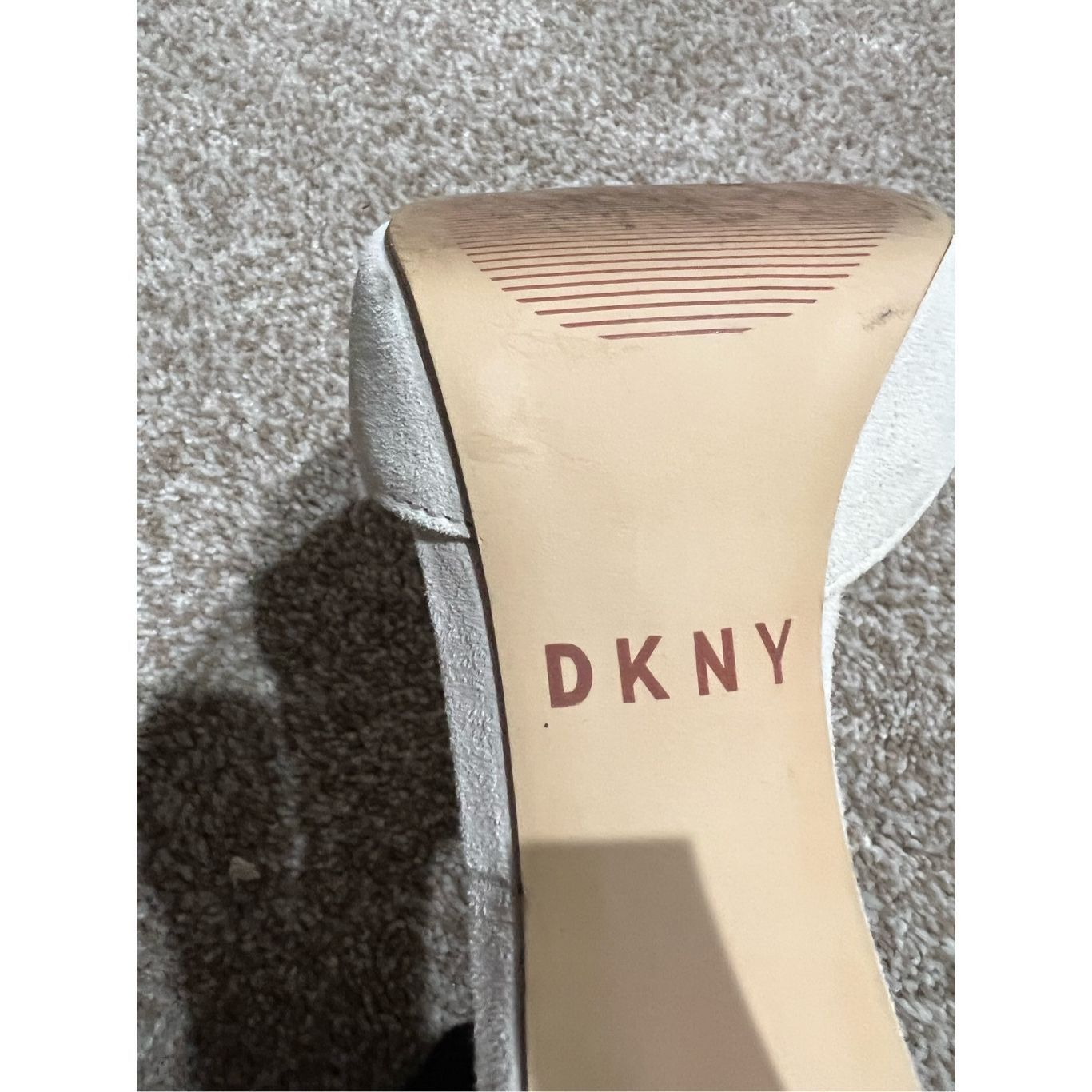 DKNY DKNY women shoes heels cream/light grey open toe size 8 Size US 8 / IT 38 - 4 Thumbnail