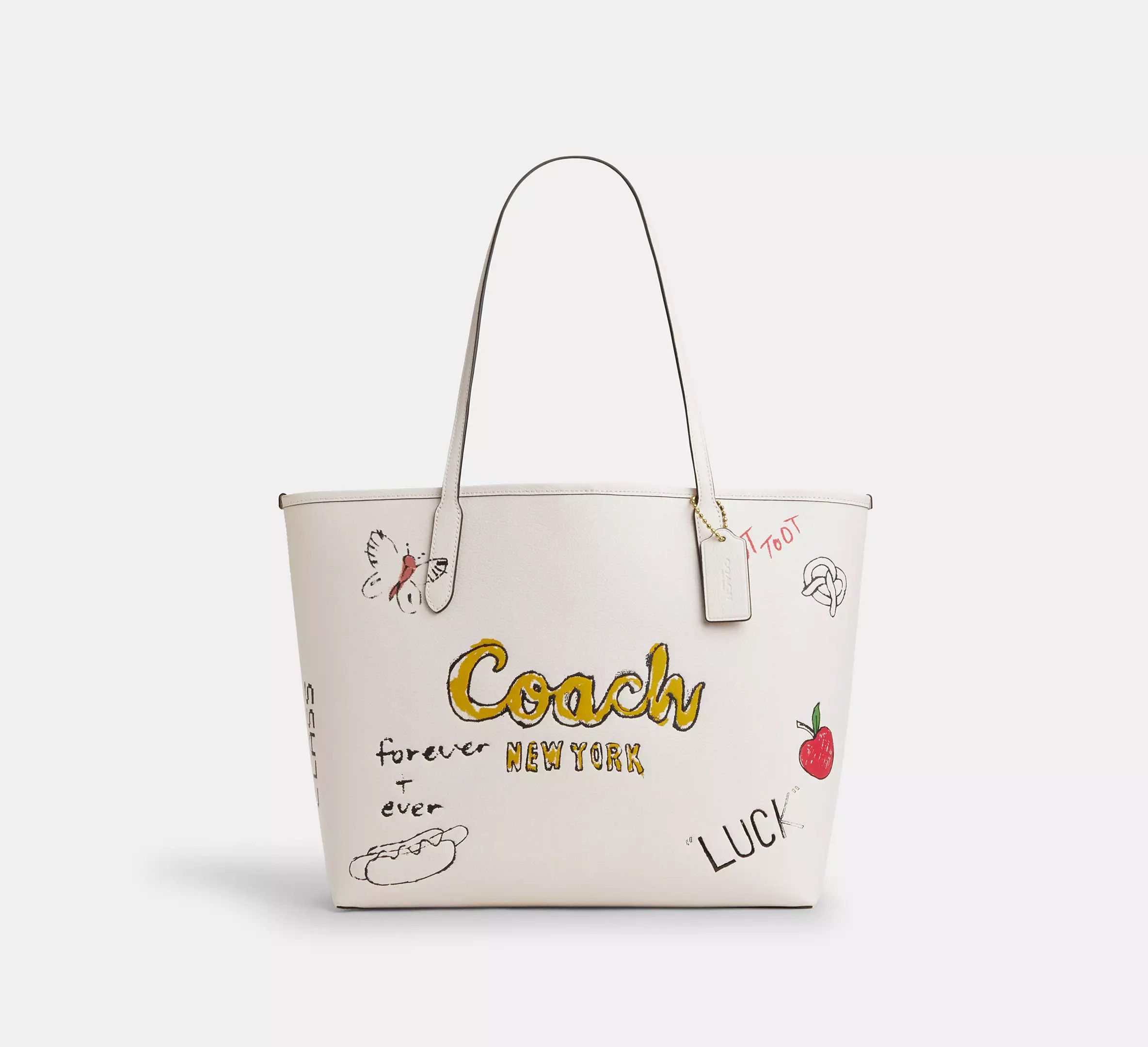 Coach NWT Coach City Tote Bag With Sketch Print CAK18 Size ONE SIZE - 8 Thumbnail