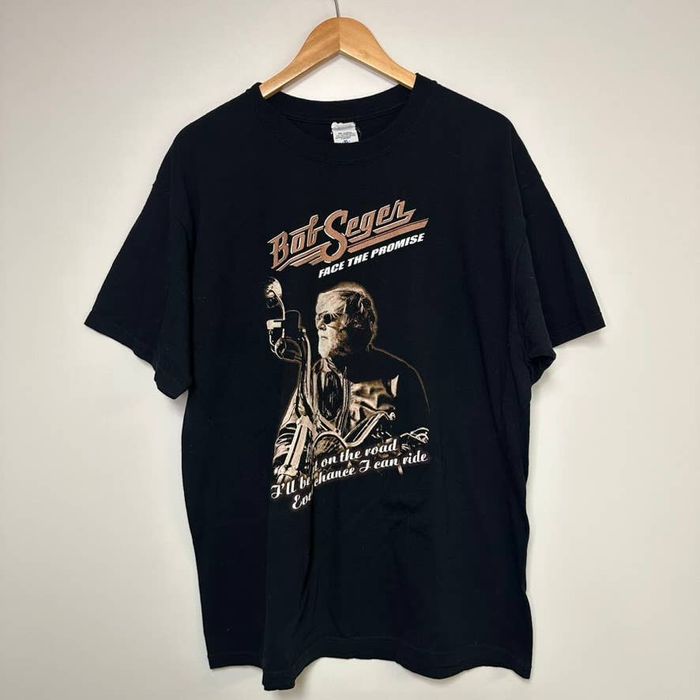 Vintage Vintage Bob Seger Shirt 2000s Face the Promise T-Shirt Black ...