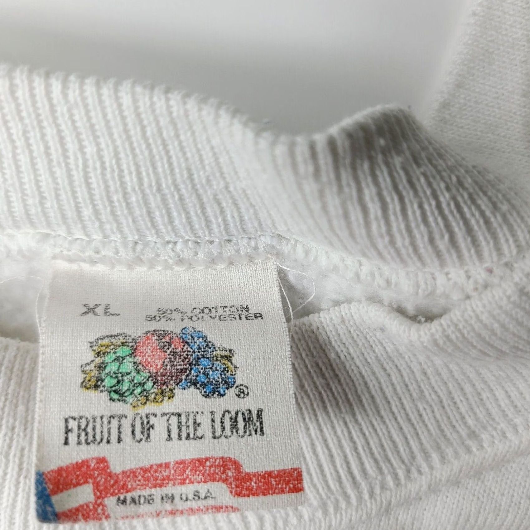 Fruit Of The Loom VINTAGE Operation Desert Storm Crewneck Sweatshirt XL White 90s Mens Crew Neck Logo Graphic Print Cotton Blend Pullover Size US XL / EU 56 / 4 - 4 Thumbnail