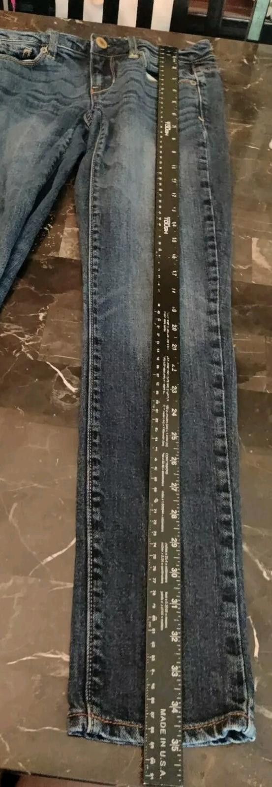American Eagle Outfitters American Eagle Skinny Jeans Womens Size 0 Stretch Short Blue Size 25" / US 0 / IT 36 - 9 Thumbnail