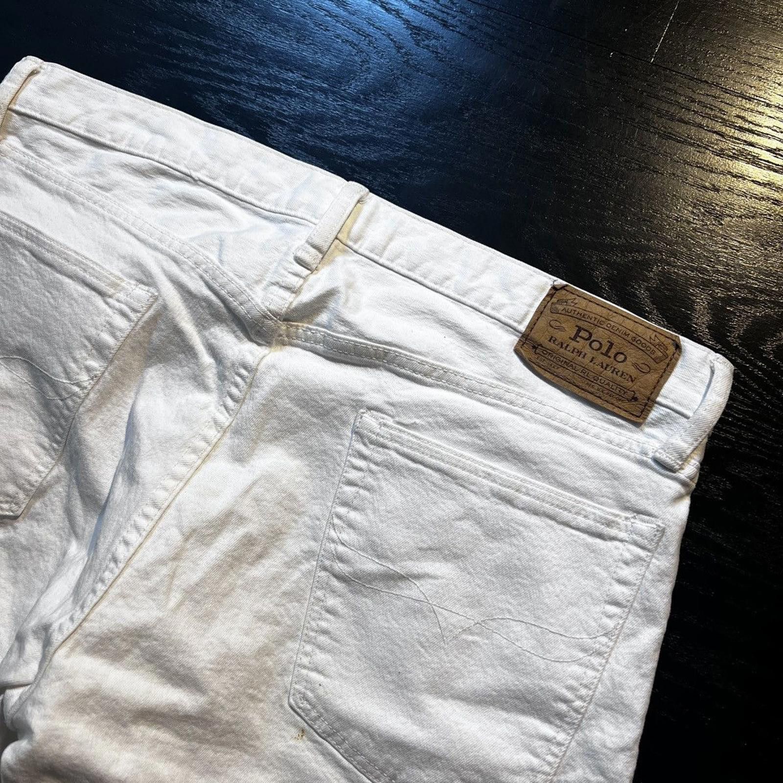 Polo Ralph Lauren × Vintage Vintage White Polo RL Classic Fit Jeans Size US 36 / EU 52 - 7 Thumbnail