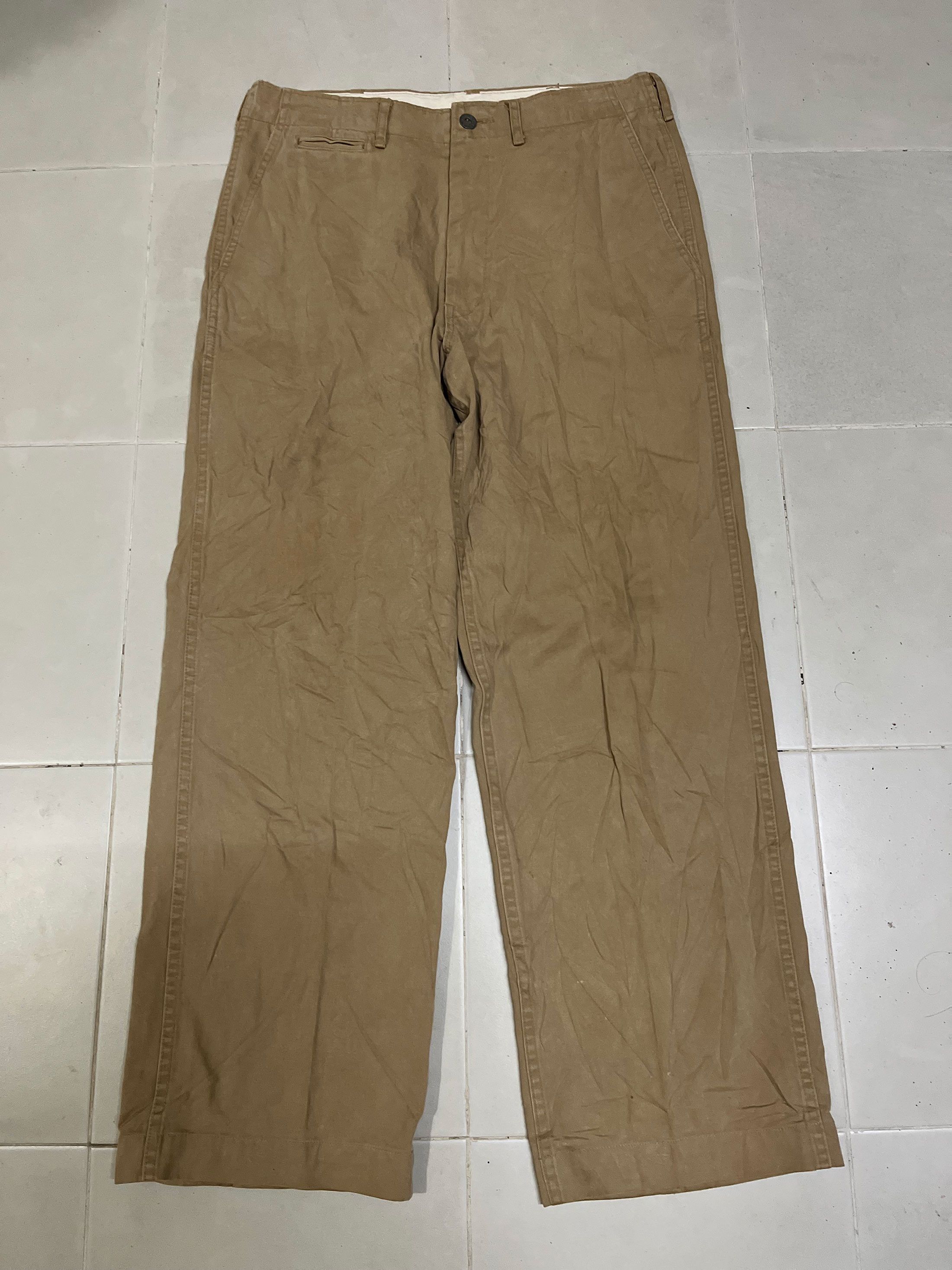 Japanese Brand Vintage U.S Army Trouser Khaki Pant Baggy Buzz Rickson Style Size US 34 / EU 50 - 1 Thumbnail