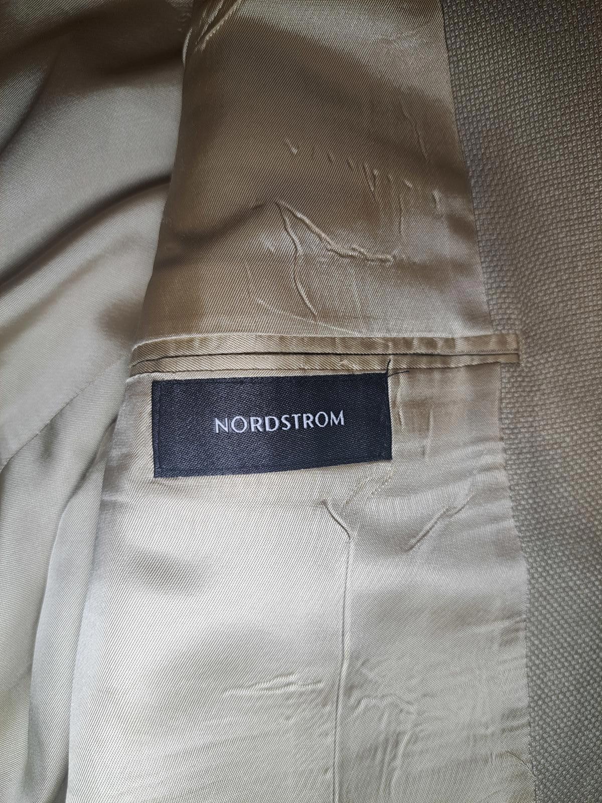 Hart Schaffner Marx Hart Schaffner Marx Sport Coat Mens 44L Beige Hopsack Wool Size 44L - 3 Thumbnail