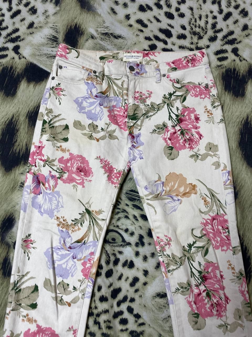 Denim & Supply Ralph Lauren Denim & Supply Ralph Lauren Flower Print Denim Jeans Size 29 Size 29" - 8 Thumbnail