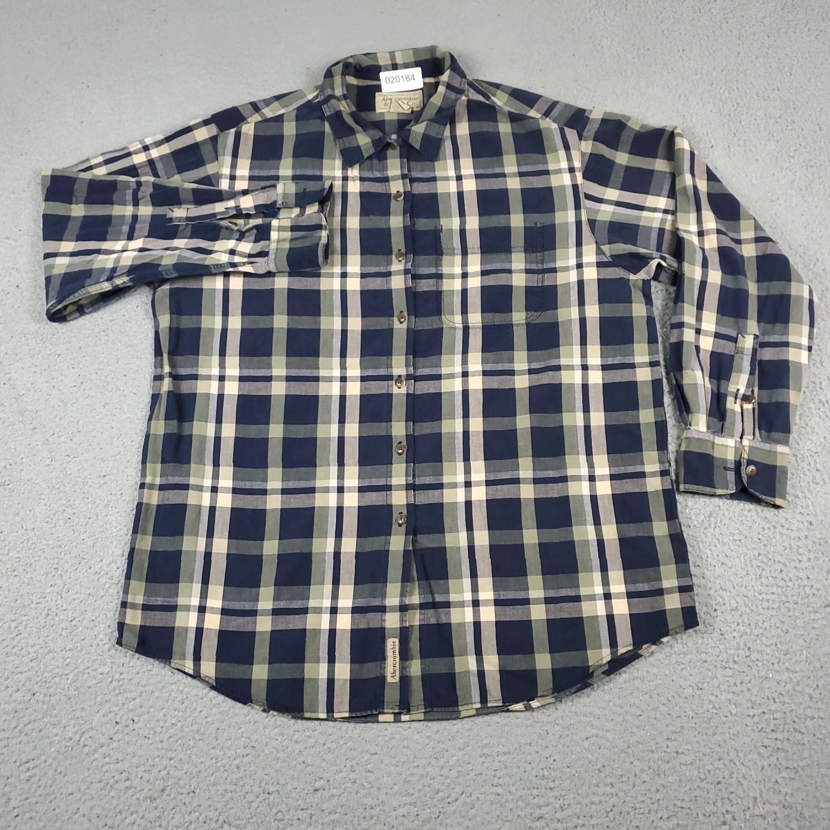 Abercrombie & Fitch VINTAGE Abercrombie & Fitch Shirt Mens Large Blue Beige Plaid Button-Up Casual Classic Outdoors 90s Mens Size US L / EU 52-54 / 3 - 2 Thumbnail