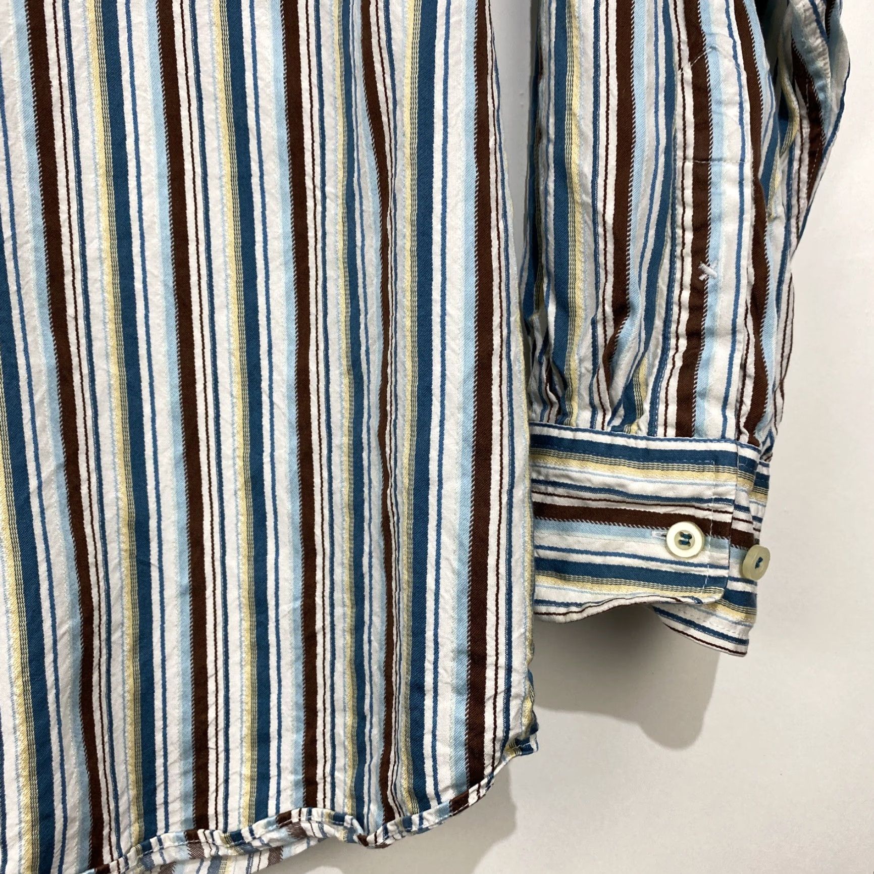 Tommy Bahama Tommy Bahama Striped Long Sleeve Shirt Silk XL Multicolor Button-Front Embossed Knit Chest Pocket Casual Shirt Men Size US XL / EU 56 / 4 - 7 Thumbnail