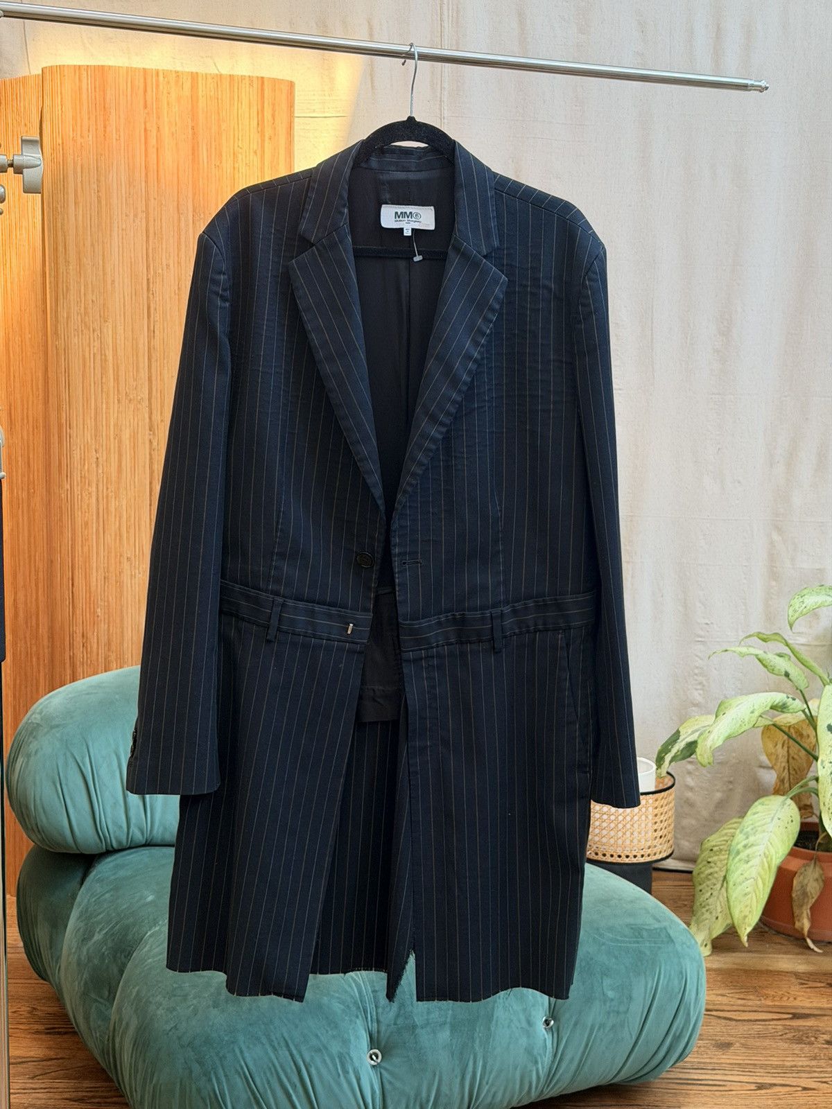 MM6 MM6 Maison Margiela black pinstripe Blazer jacket Size 42R - 1 Thumbnail