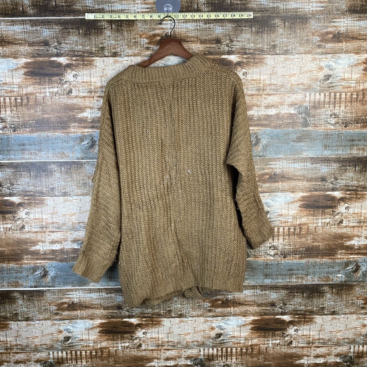 Vintage DL Scalzi Vintage Brown Cardigan Knitwear #C1174 Size XL / US 12-14 / IT 48-50 - 12 Thumbnail