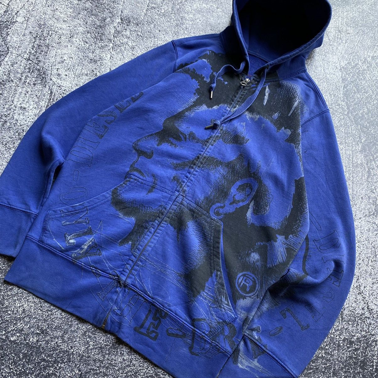 Diesel VTG Y2k💥 Diesel Punk Mohawk Zip Hoodies Size US S / EU 44-46 / 1 - 2 Thumbnail
