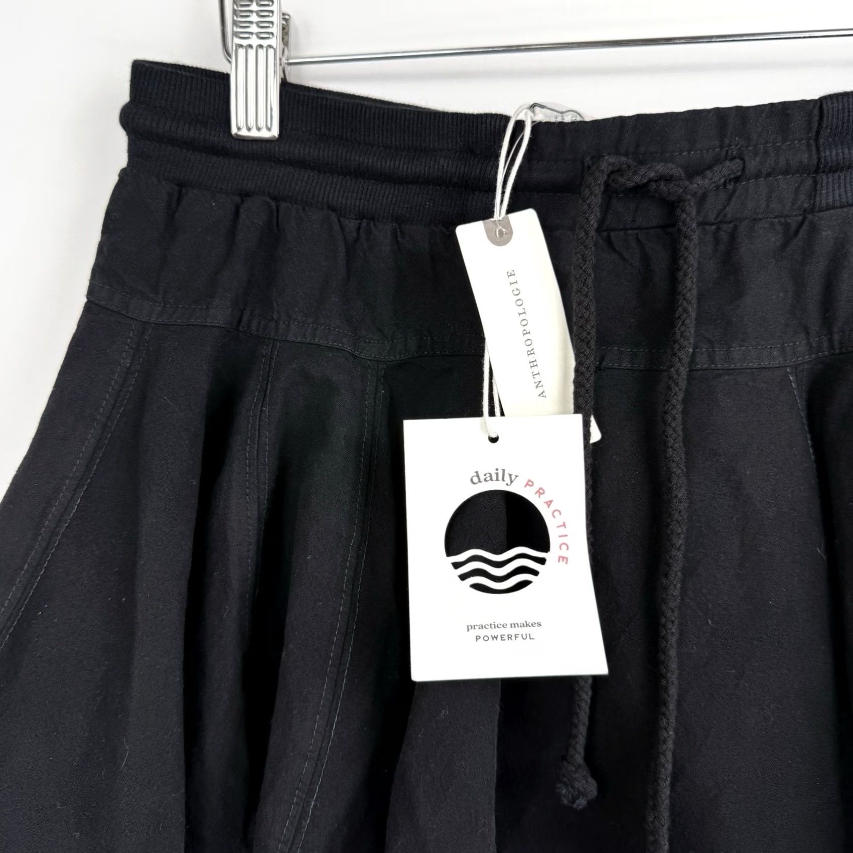 Anthropologie VINTAGE Daily Practice Anthropologie XS Courtside Mini Skirt Black New With Tags Size 26" / US 2 / IT 38 - 3 Thumbnail