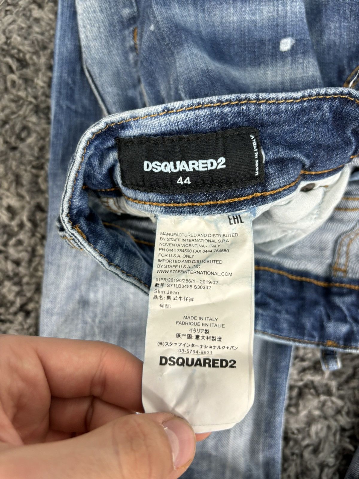 Dsquared2 Luxury Distressed Faded Denim Jeans Dsquared Hype Slim Size US 32 / EU 48 - 11 Thumbnail