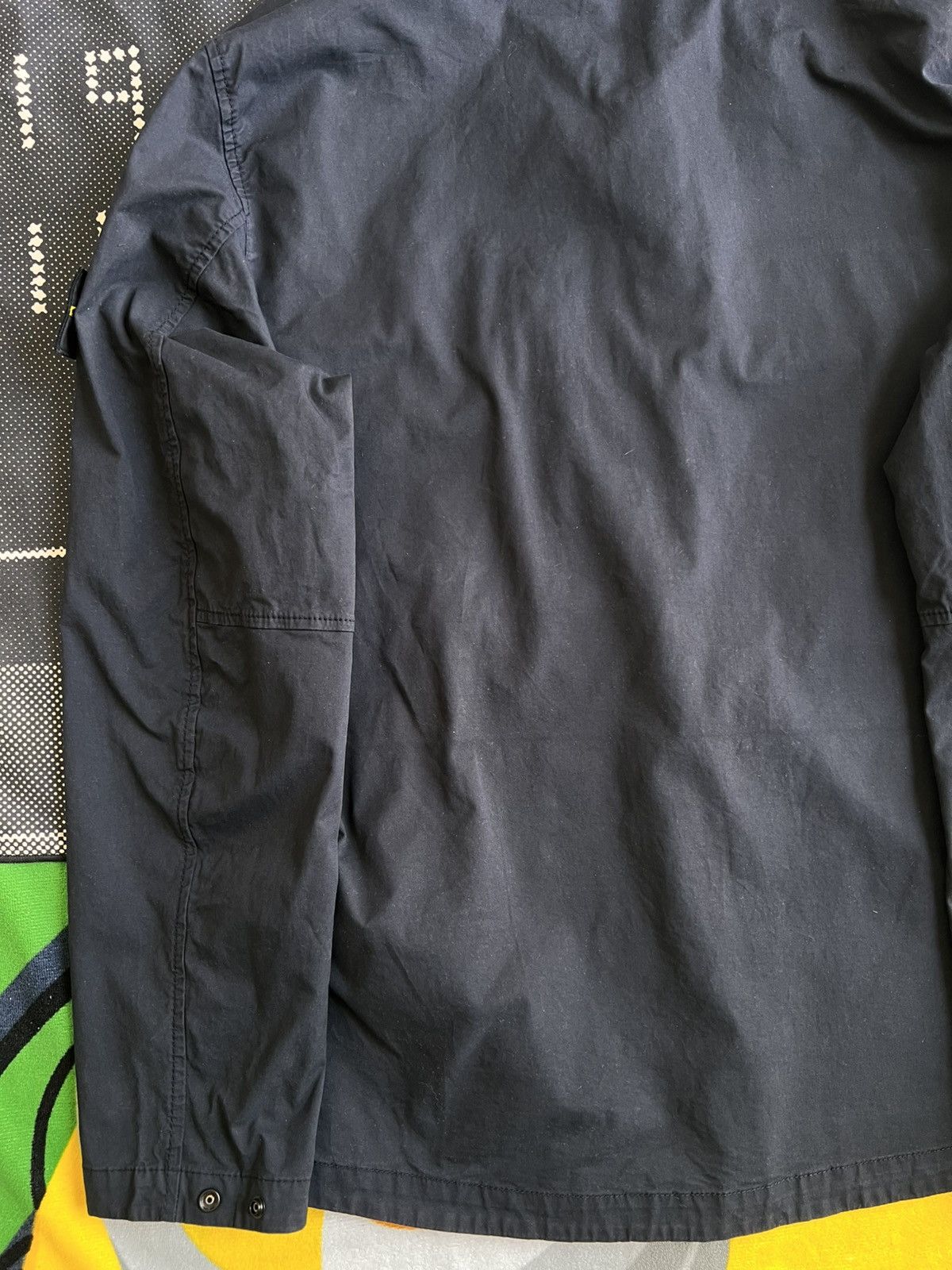 Stone Island XL Stone Island Overshirt Cotton Stretch Navy blu jacket zip Size US XL / EU 56 / 4 - 7 Thumbnail
