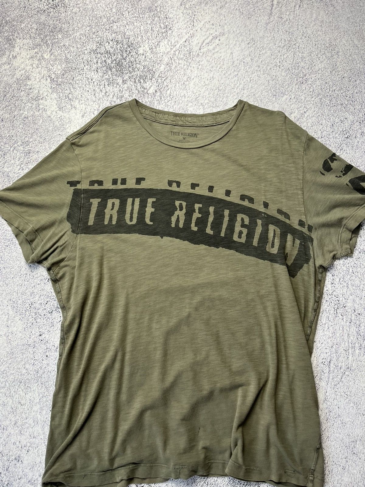 Japanese Brand Mens Vintage Distressed True Religion T-shirt Rare Y2K tee Size US L / EU 52-54 / 3 - 7 Thumbnail