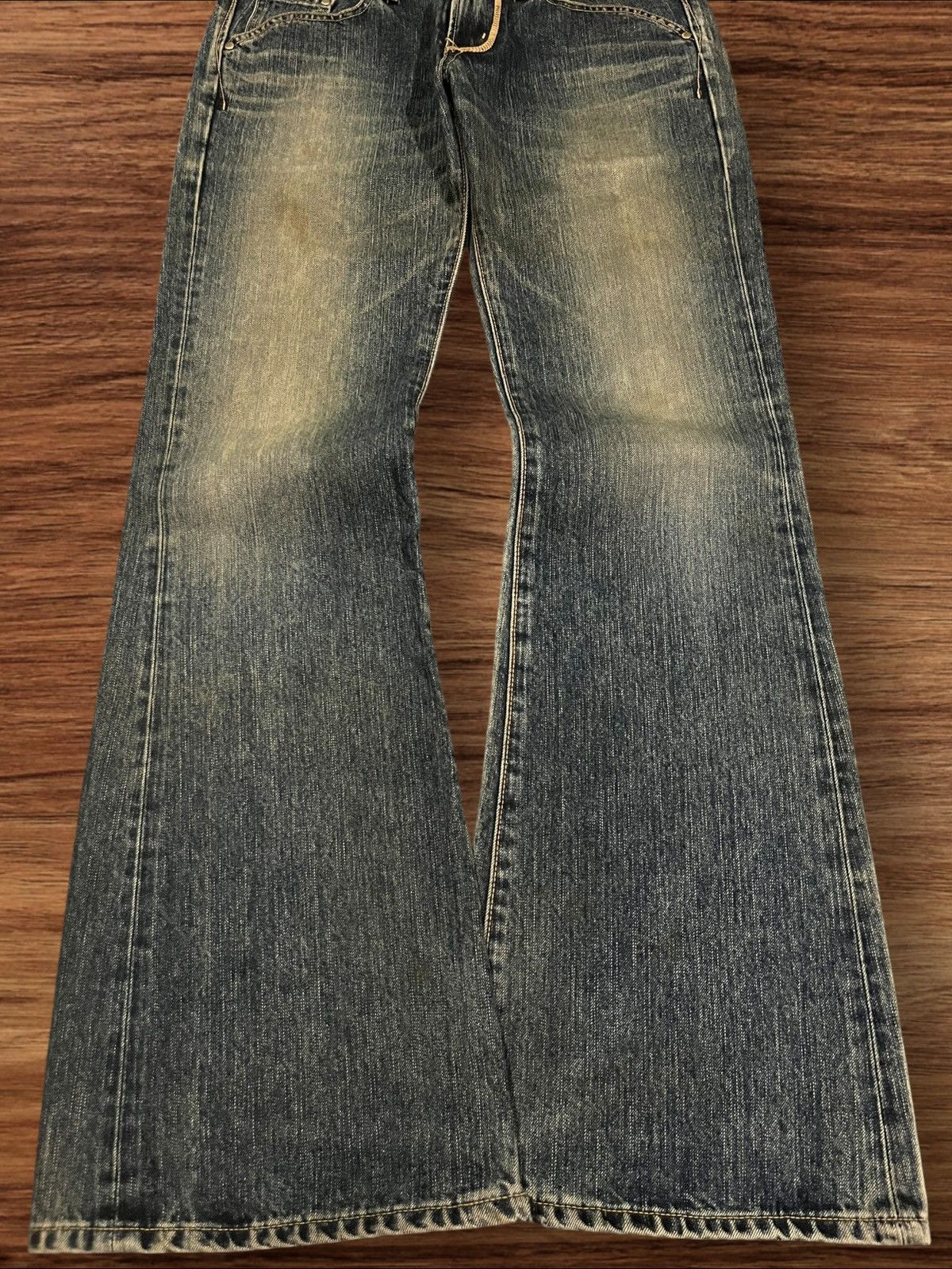 Edwin × If Six Was Nine × Le Grande Bleu (L.G.B.) ⚡️Flare⚡️Vintage Edwin 503SS3 Grunge Style Mud Washed Jeans Size US 29 - 12 Thumbnail